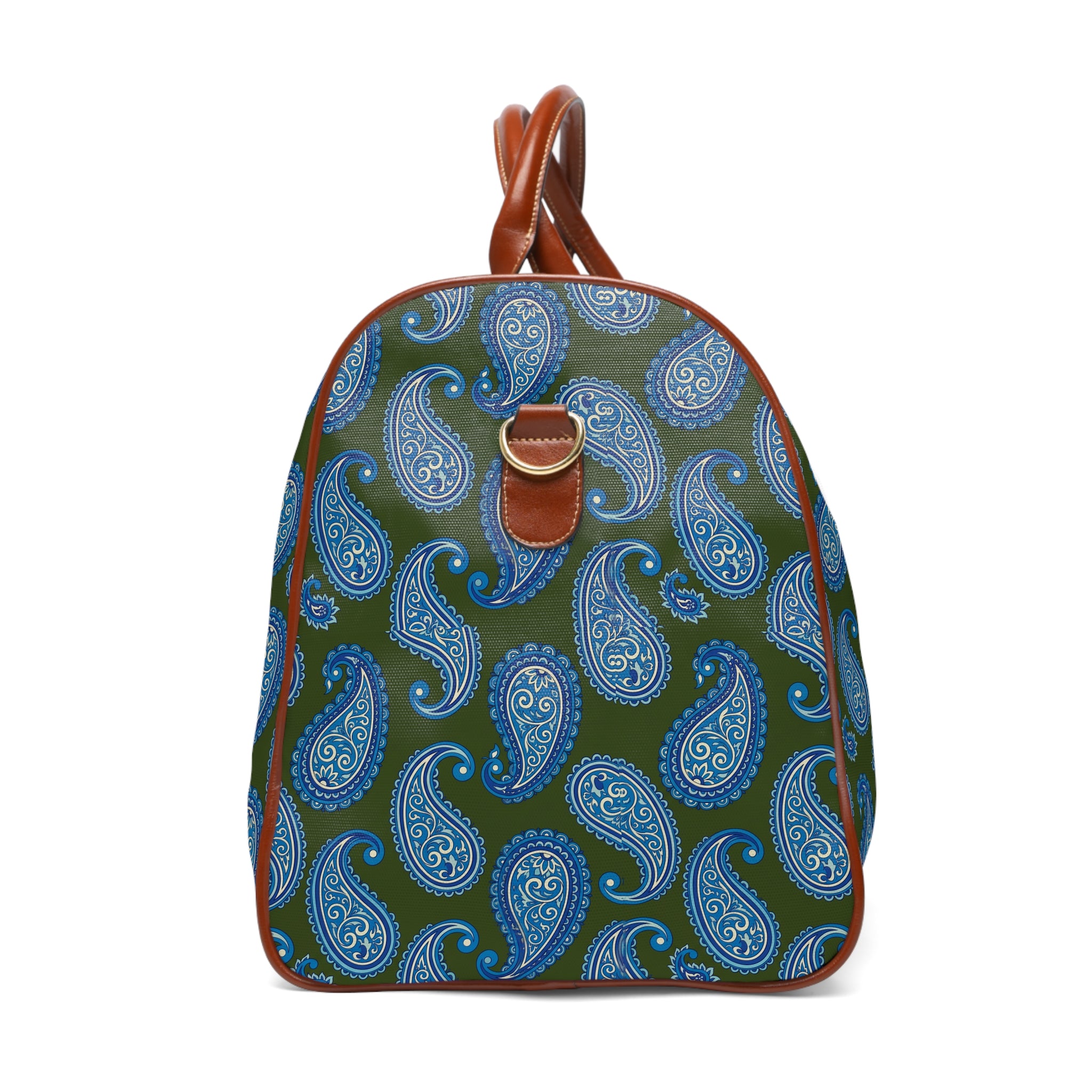 Sorano - Blue Paisley on Olive Travel Bag