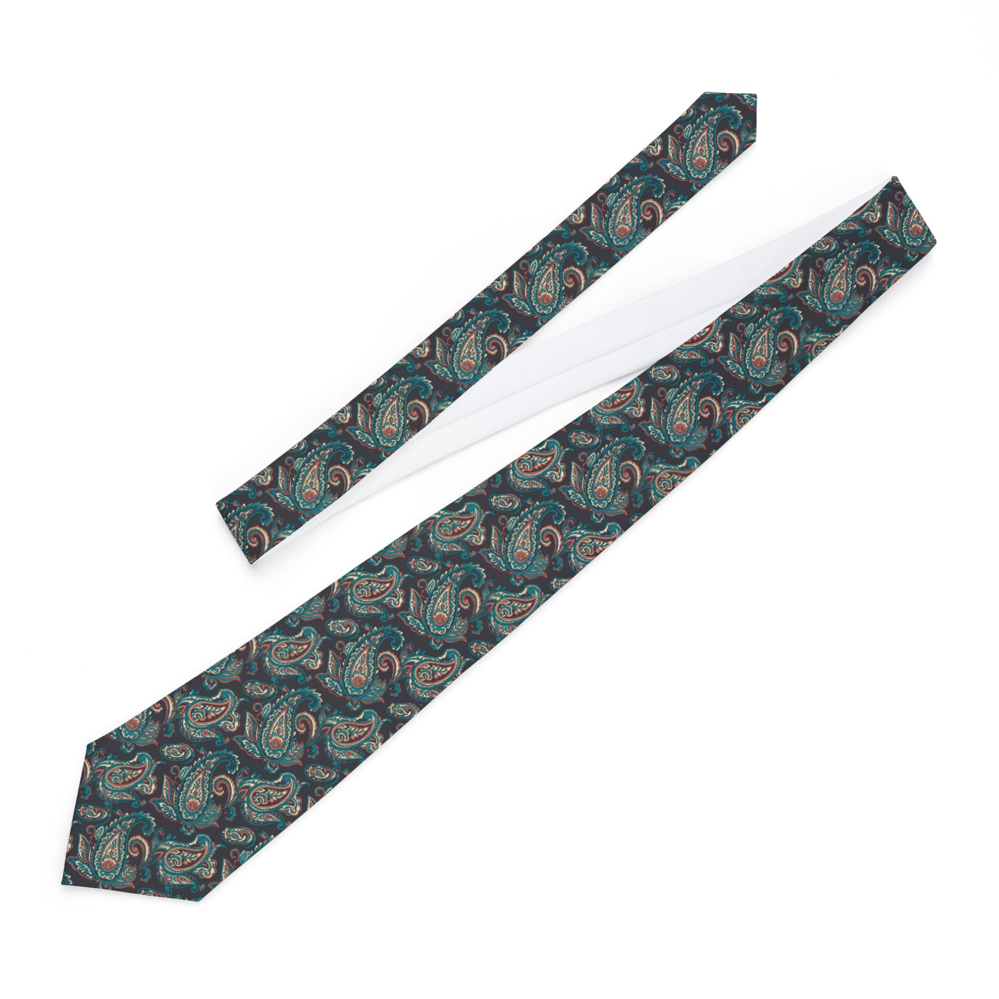 Brantome Talisman Tie - Teal Paisley Tide