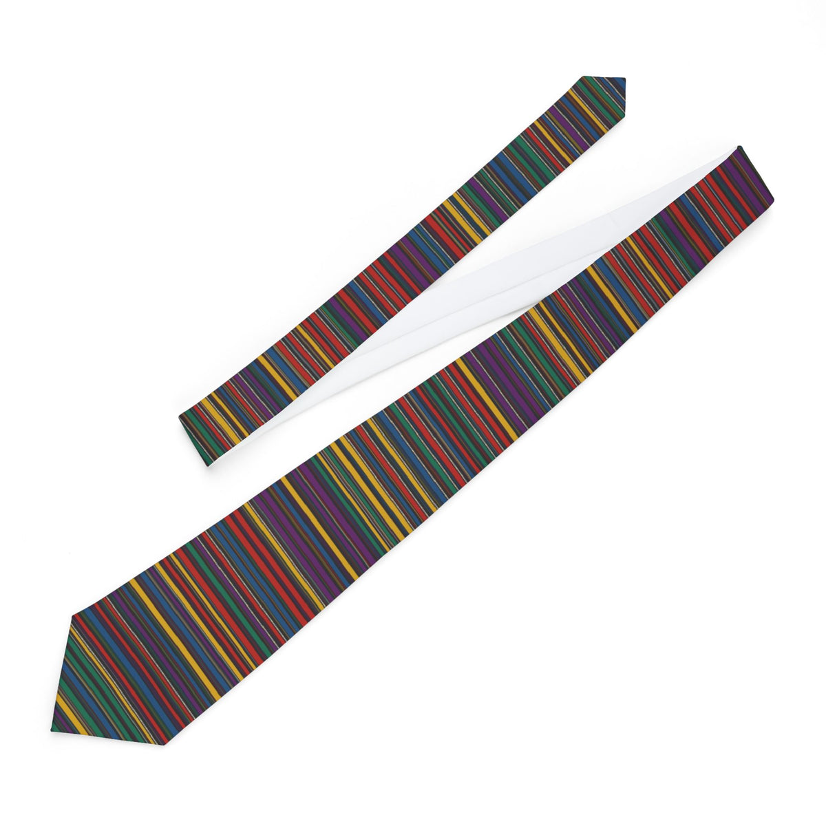 Viffert Satin Edition - Black Jewel Bayadere Stripe Tie
