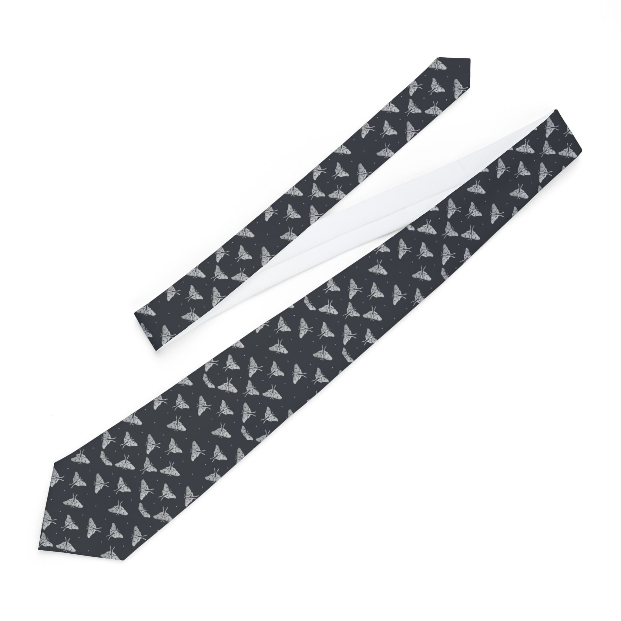 Simiane Talisman Tie - Silver Moth Night