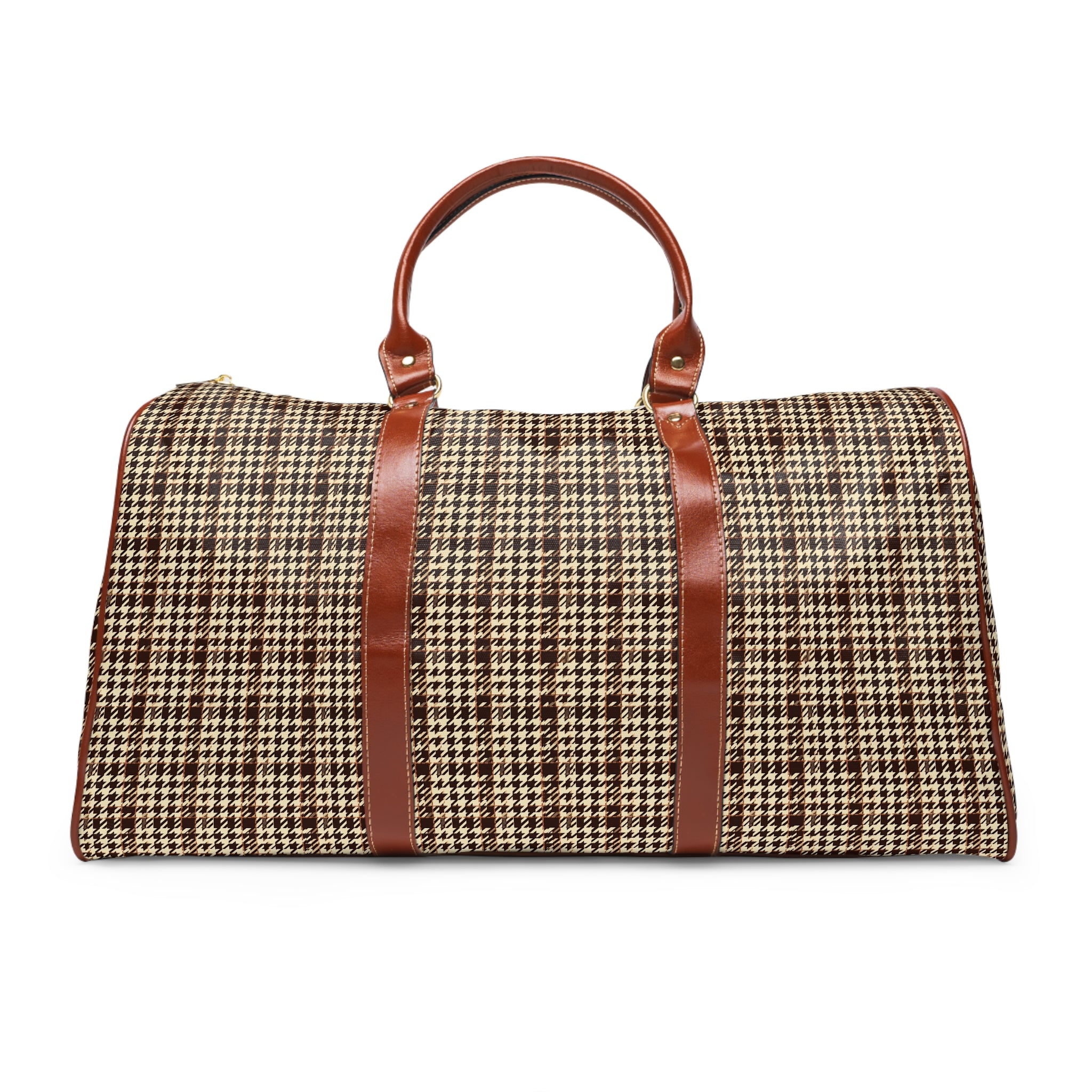 Sorrelford - Espresso Houndstooth Luxe Travel Bag