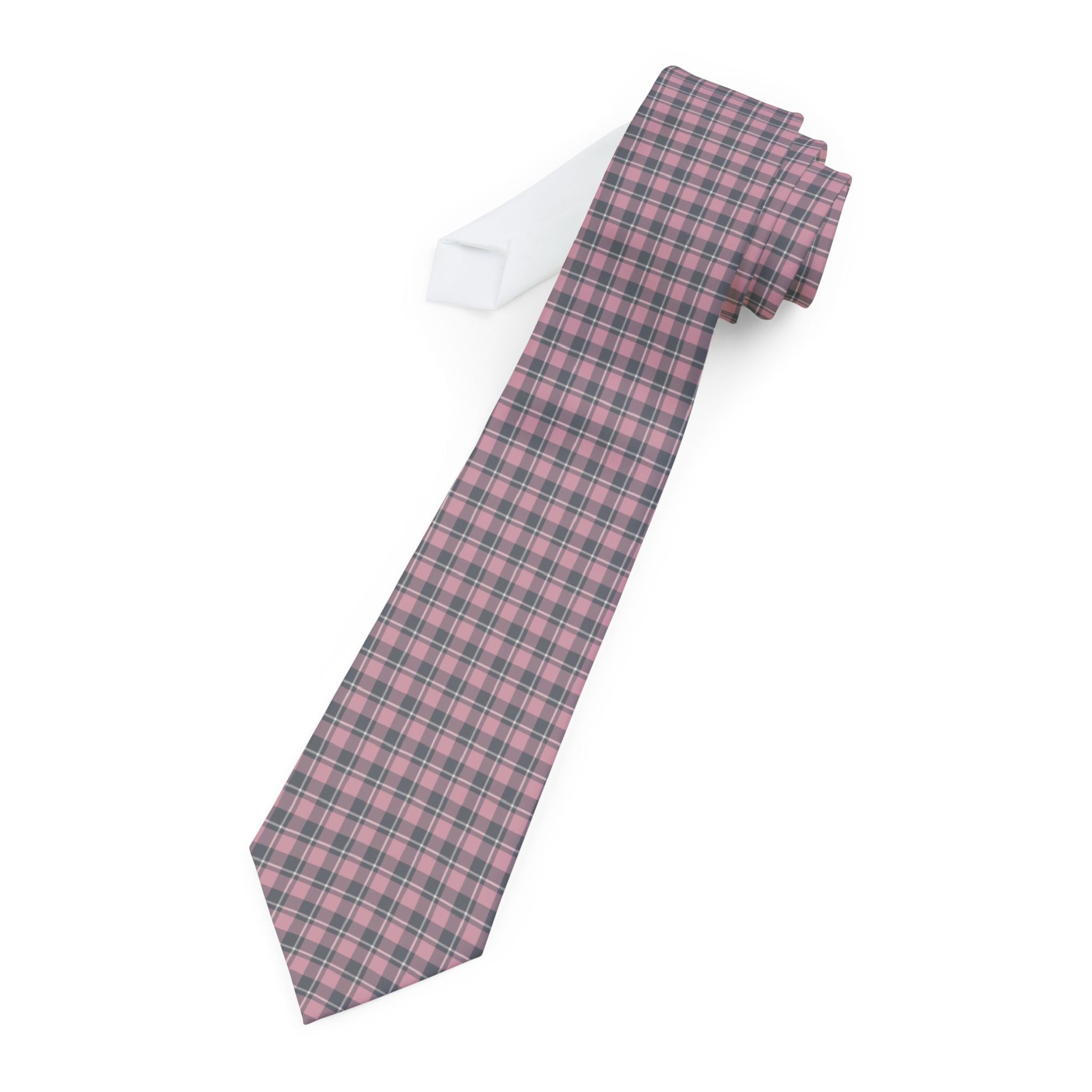 Zuoz Talisman Tie - Rose Gray Tartan