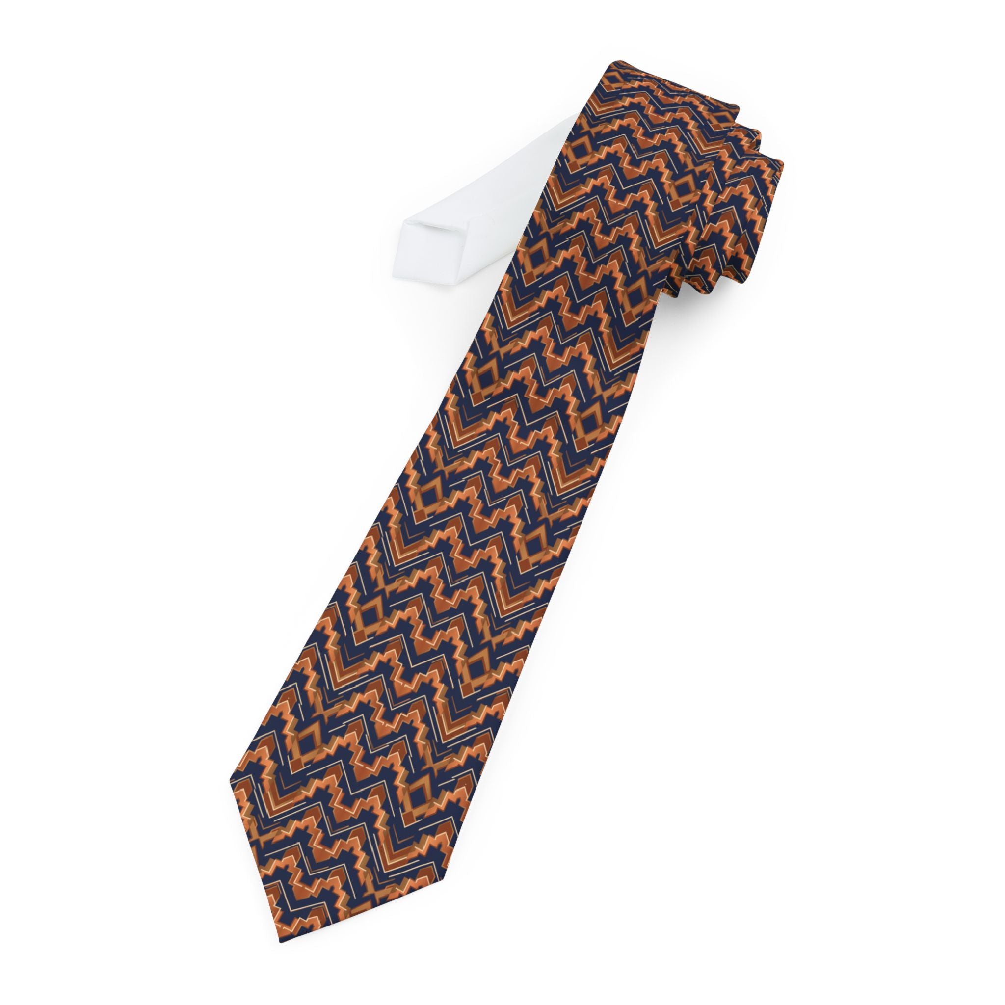 Brioude Talisman Tie - Copper Deco Chevron