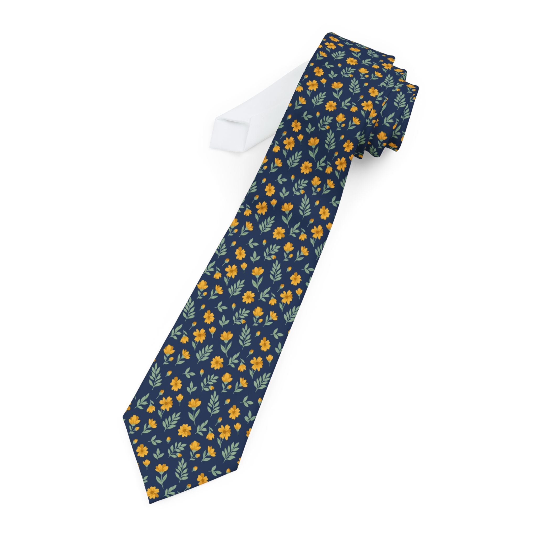 Loches Talisman Tie - Navy Gold Wildflower