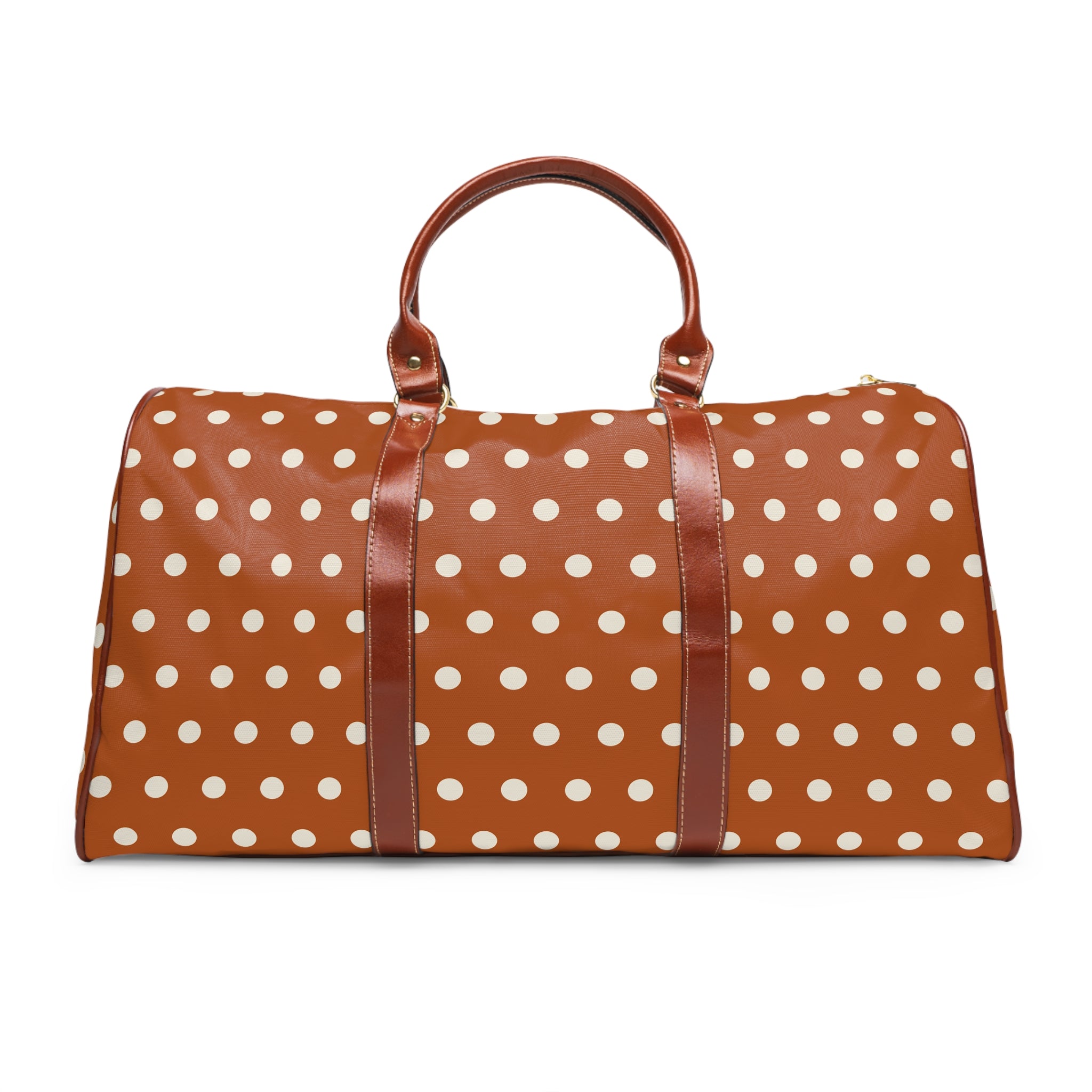 Siena - Rust Cream Bold Dot Travel Bag