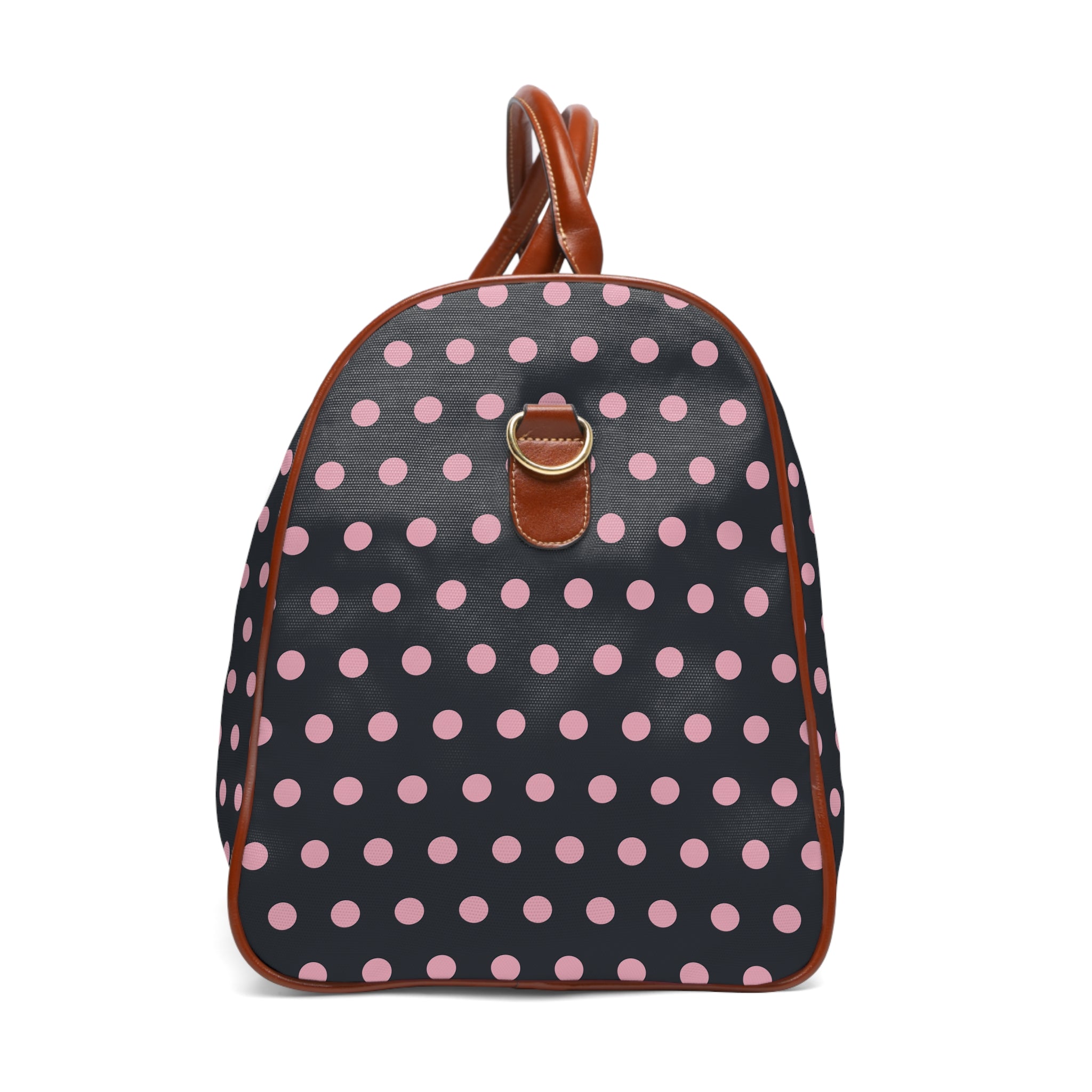 Bergerac - Charcoal Pink Polka Dot Travel Bag