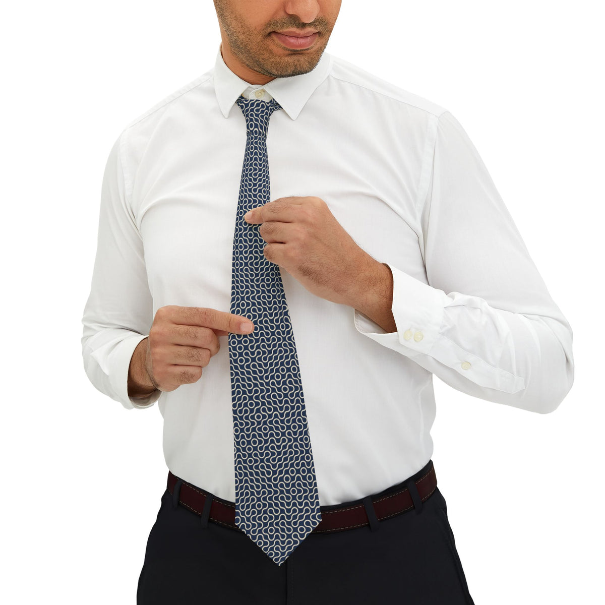 Moleson Talisman Tie - Truchet Arc Maze