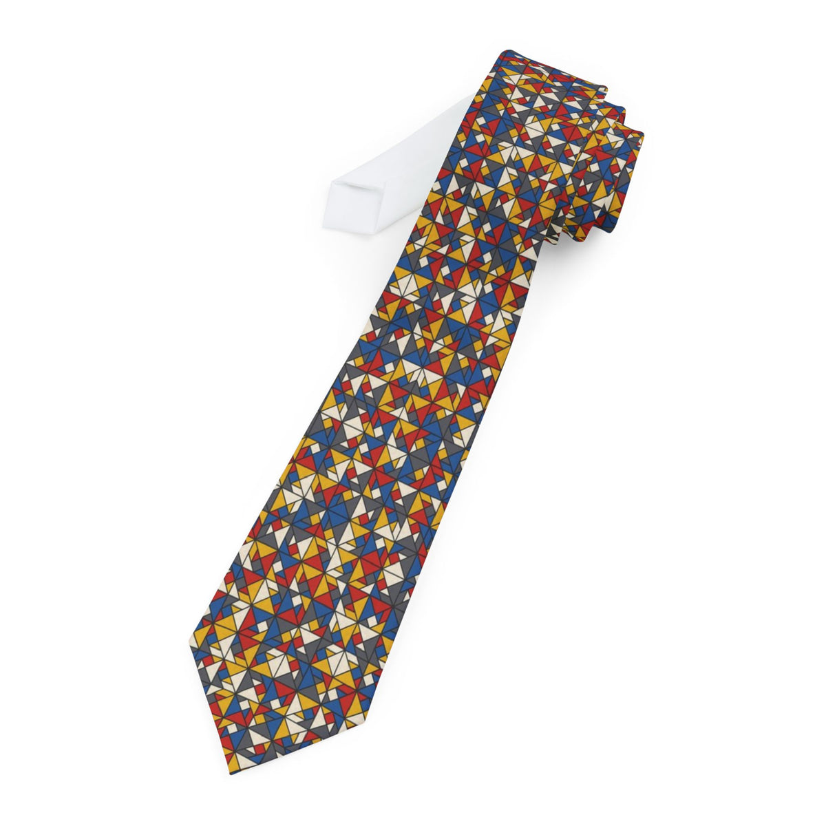 Tott Satin Edition - Black & Red Tangram Tie