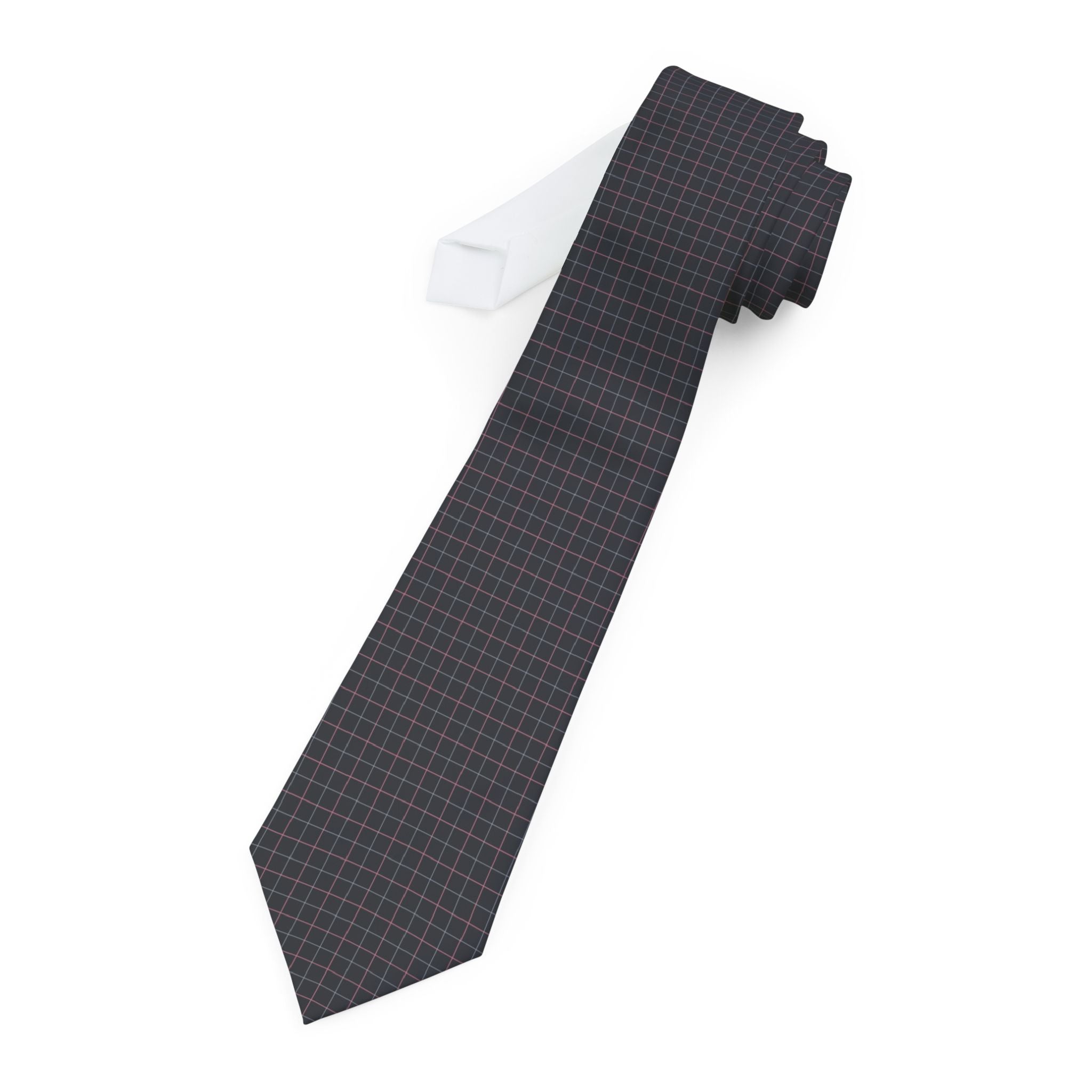 Marie Talisman Tie - Charcoal Rose Tattersall