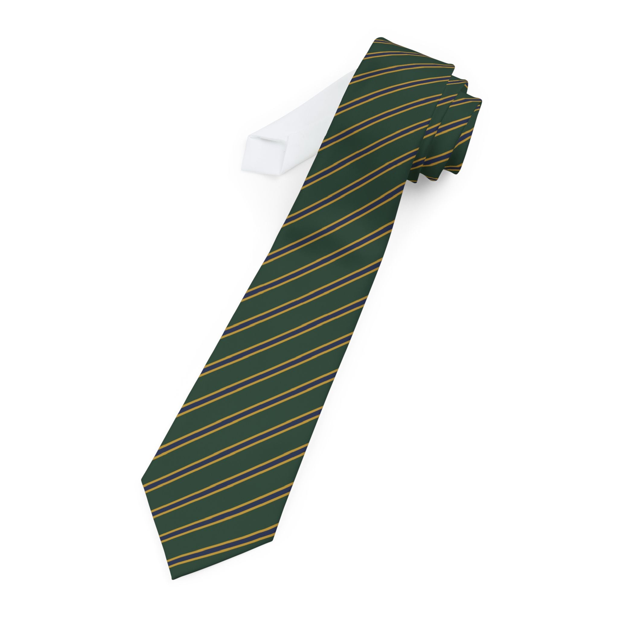 Bordighera Talisman Tie - Green Gold Stripe