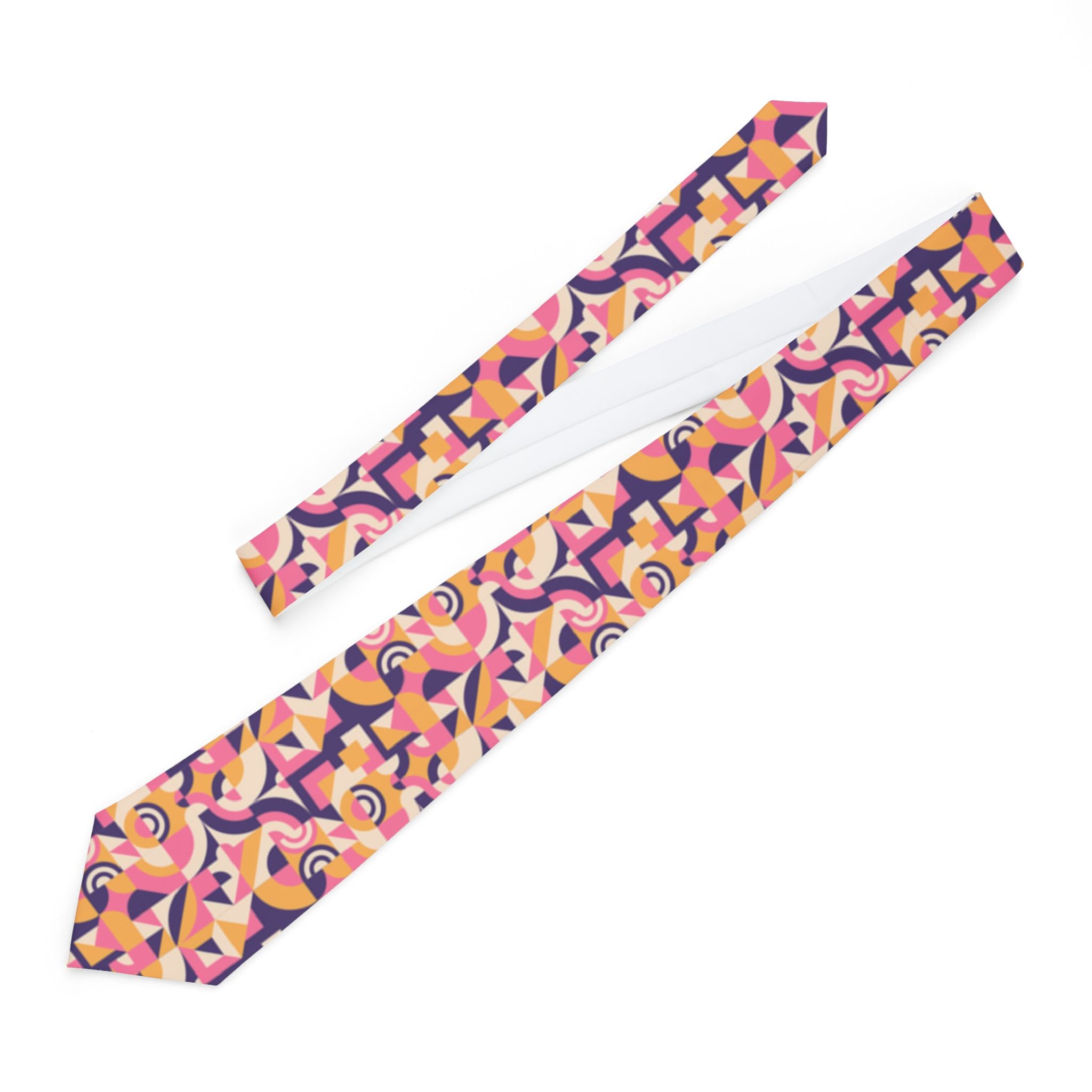 Orléac Talisman Tie - Sunset Cubist Mosaic