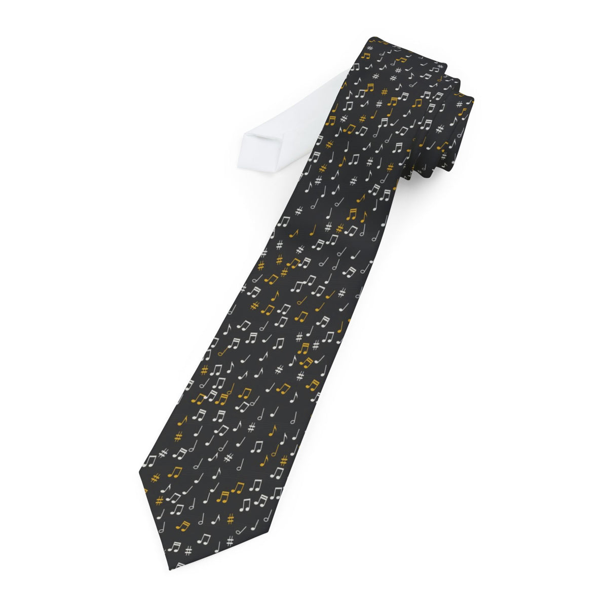 Bjelke Satin Edition - Black & Gold Music Note Tie