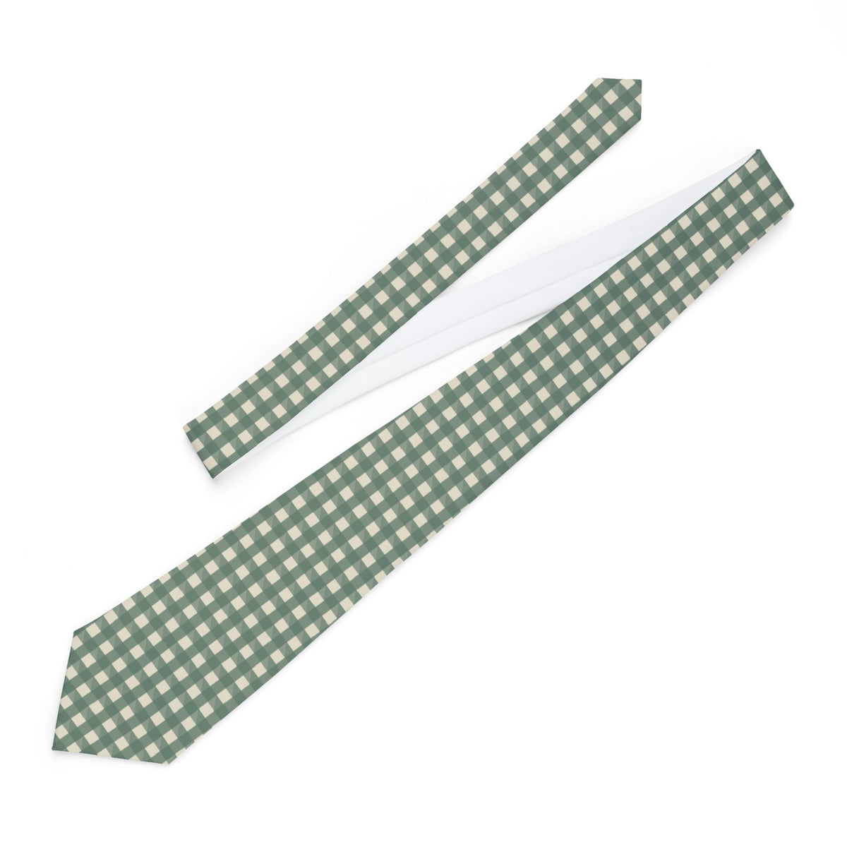 Steckborn Talisman Tie - Cream Forest Shepherd Check