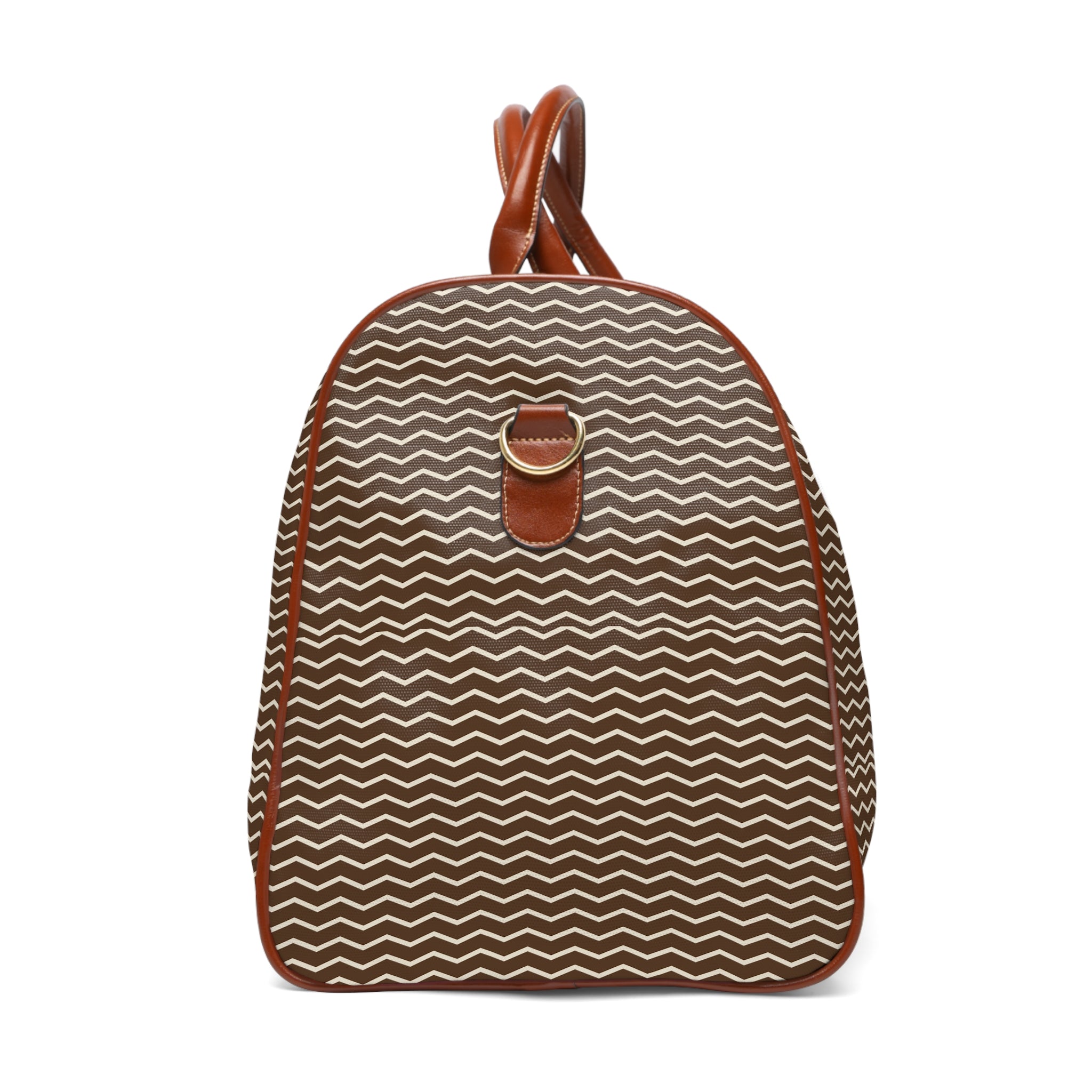 Beuil - Brown Cream Chevron Travel Bag