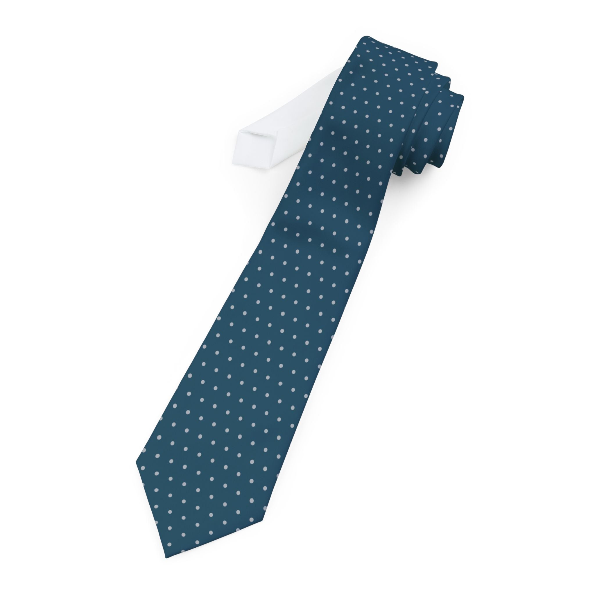 Valpelline Talisman Tie - Ocean Silver Polka Dot