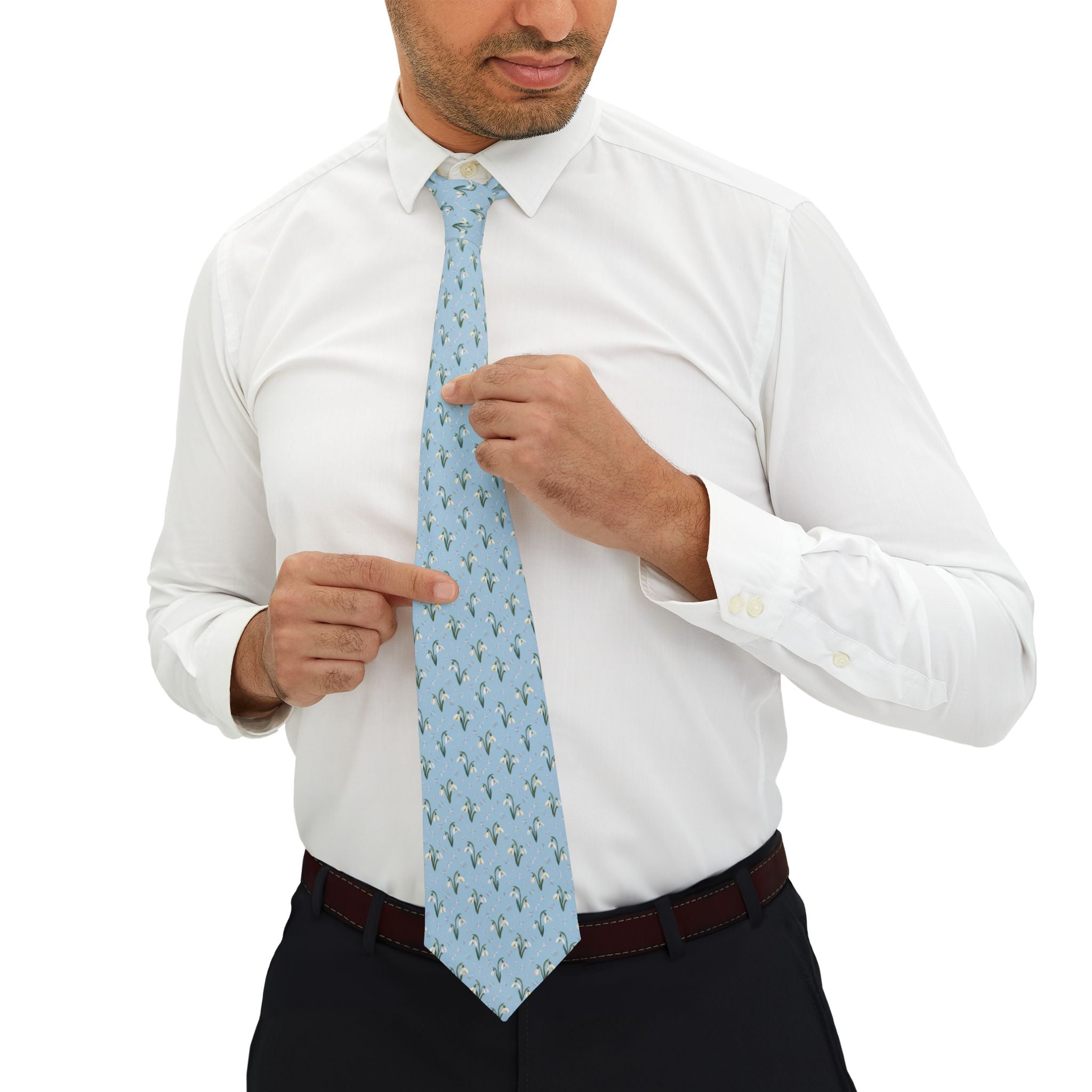 Windermere Talisman Tie - Alpine Snowdrop Frost