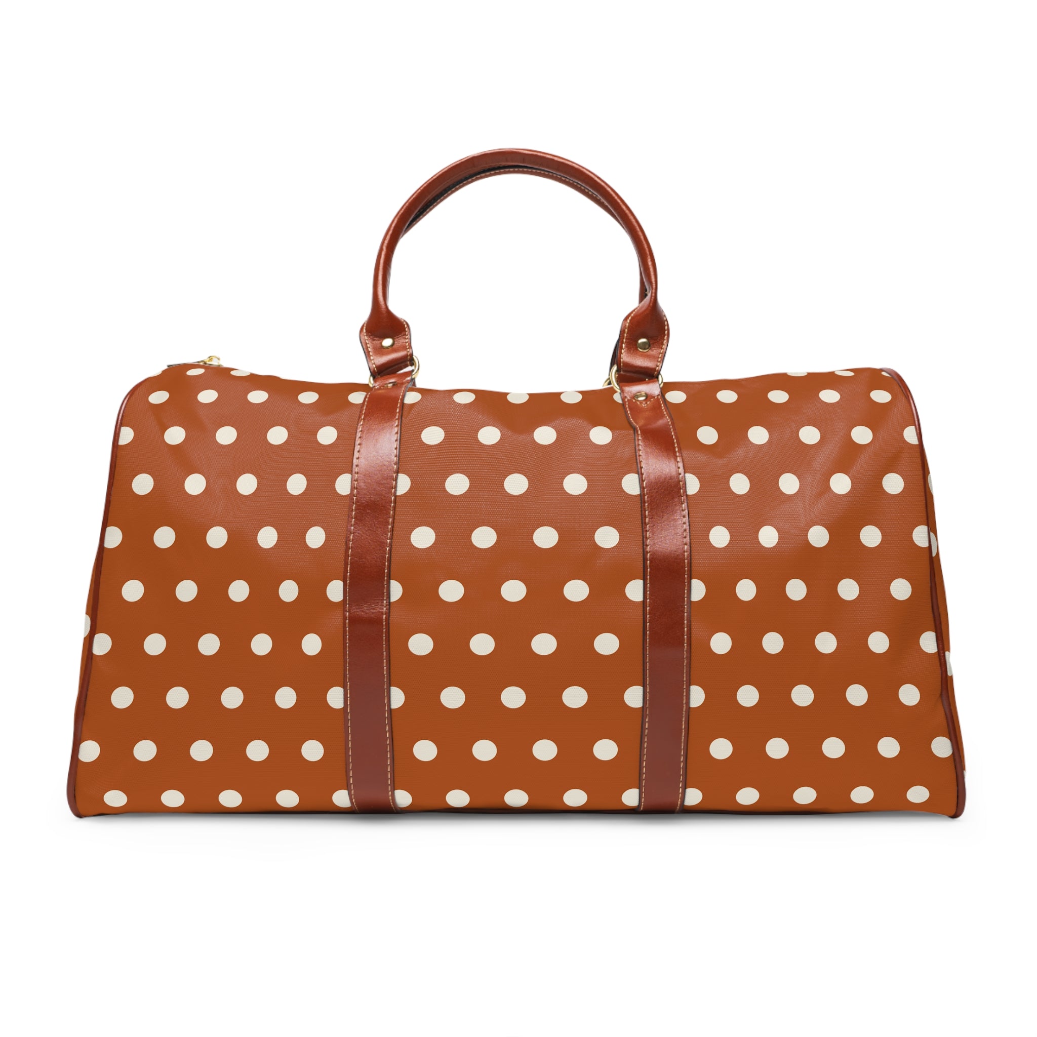 Siena - Rust Cream Bold Dot Travel Bag