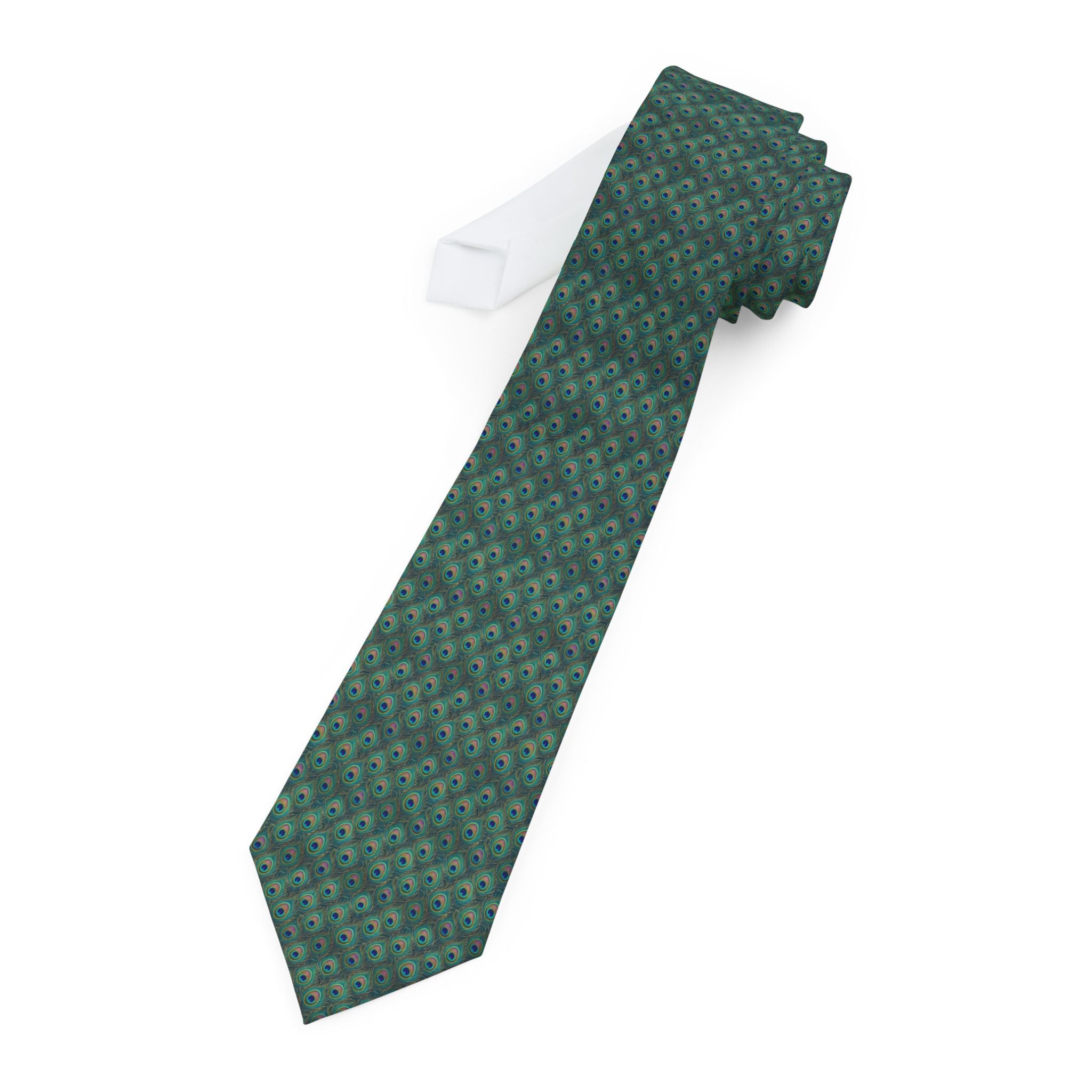 Derby Talisman Tie - Teal Sapphire Peacock Feather