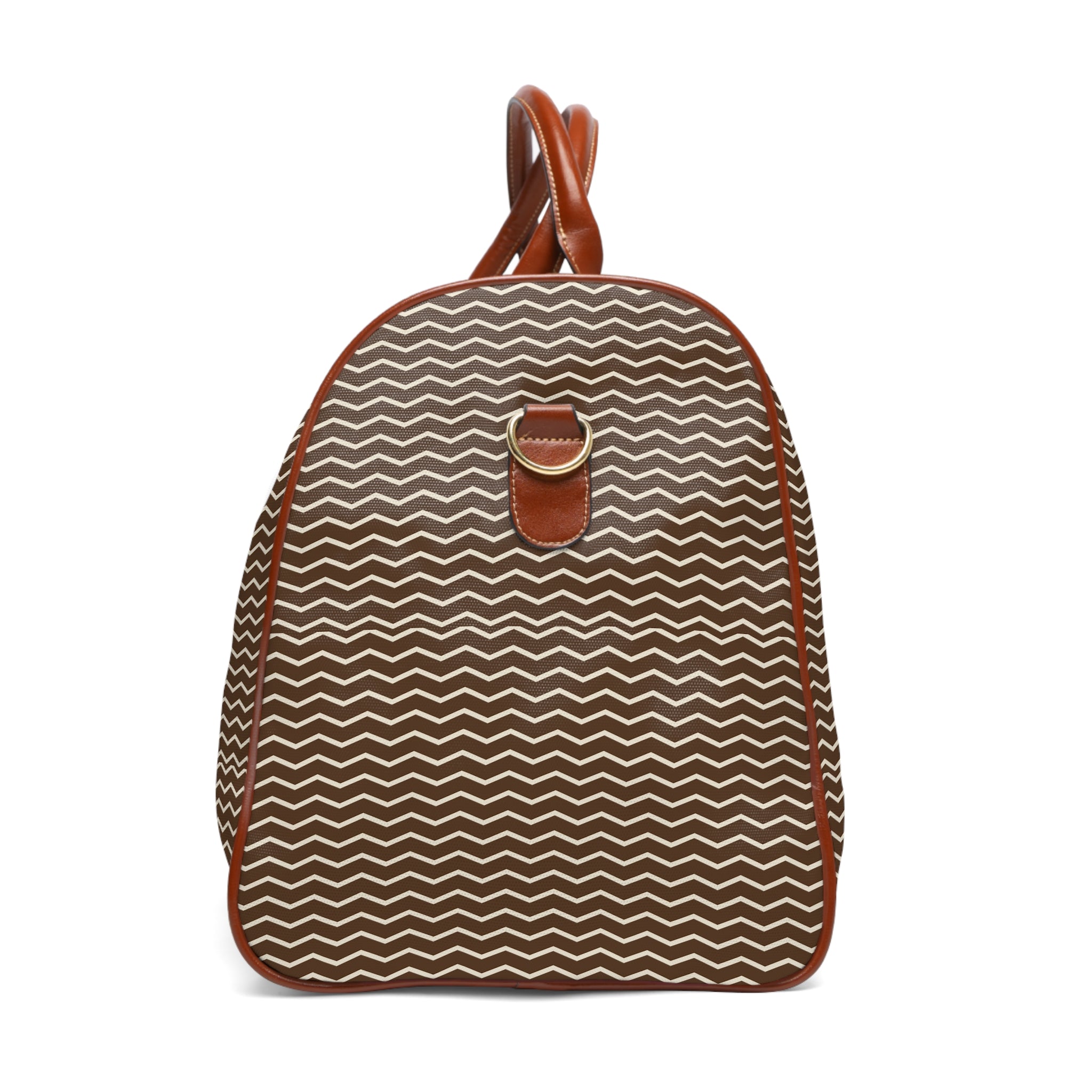 Beuil - Brown Cream Chevron Travel Bag