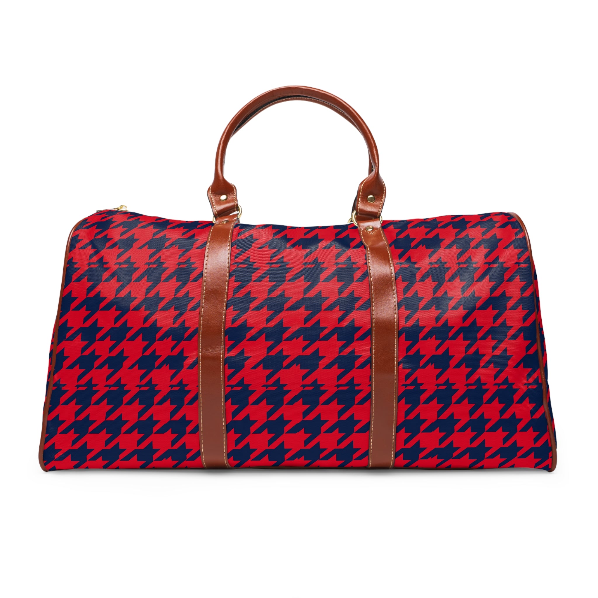 Pezenas - Red Navy Houndstooth Travel Bag