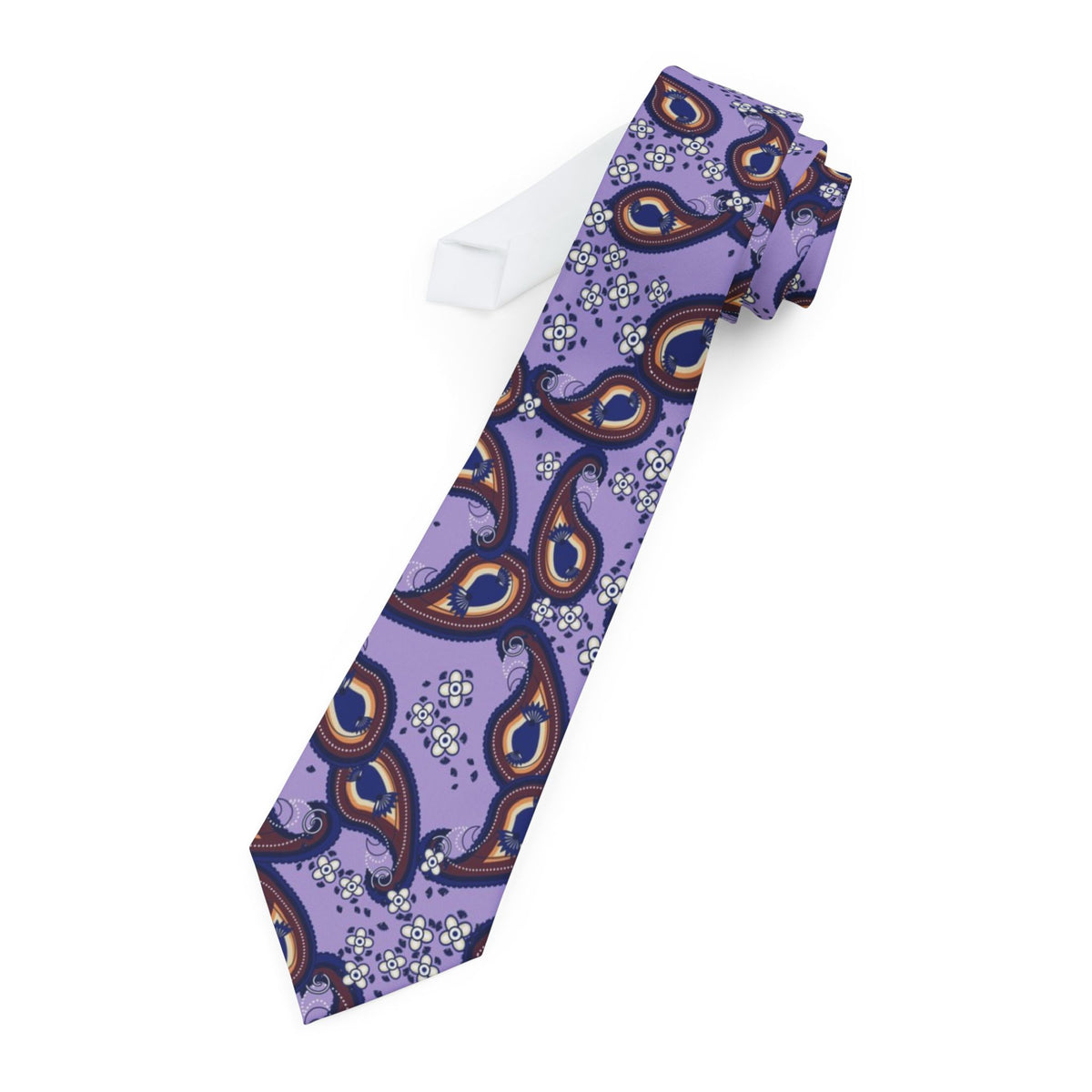 Brivio Satin Edition - Lavender & Navy Paisley Tie