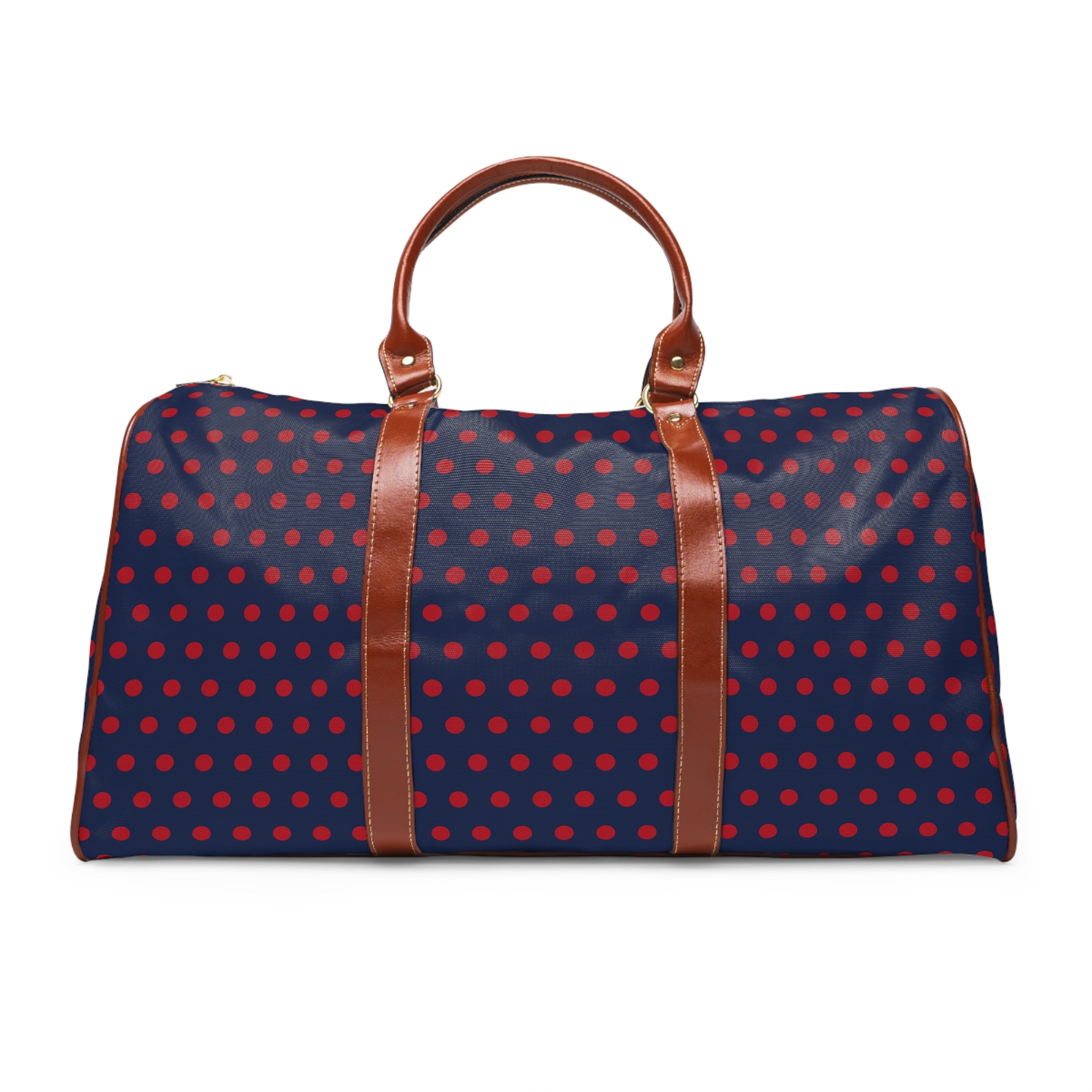 Dinard - Navy Red Polka Dot Travel Bag