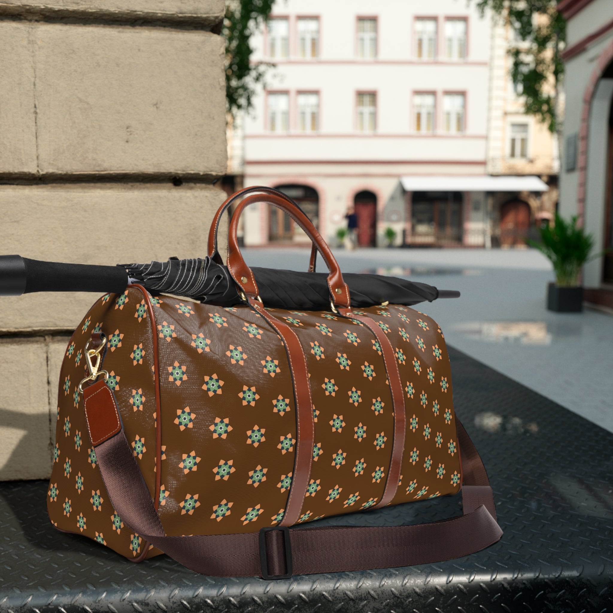 Geometric Flower Travel Bag