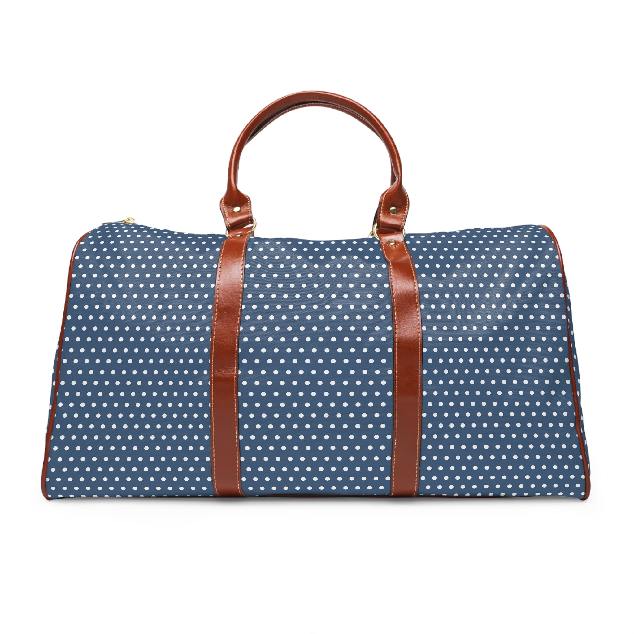 Marsanne - Slate Blue White Pin Dot Travel Bag