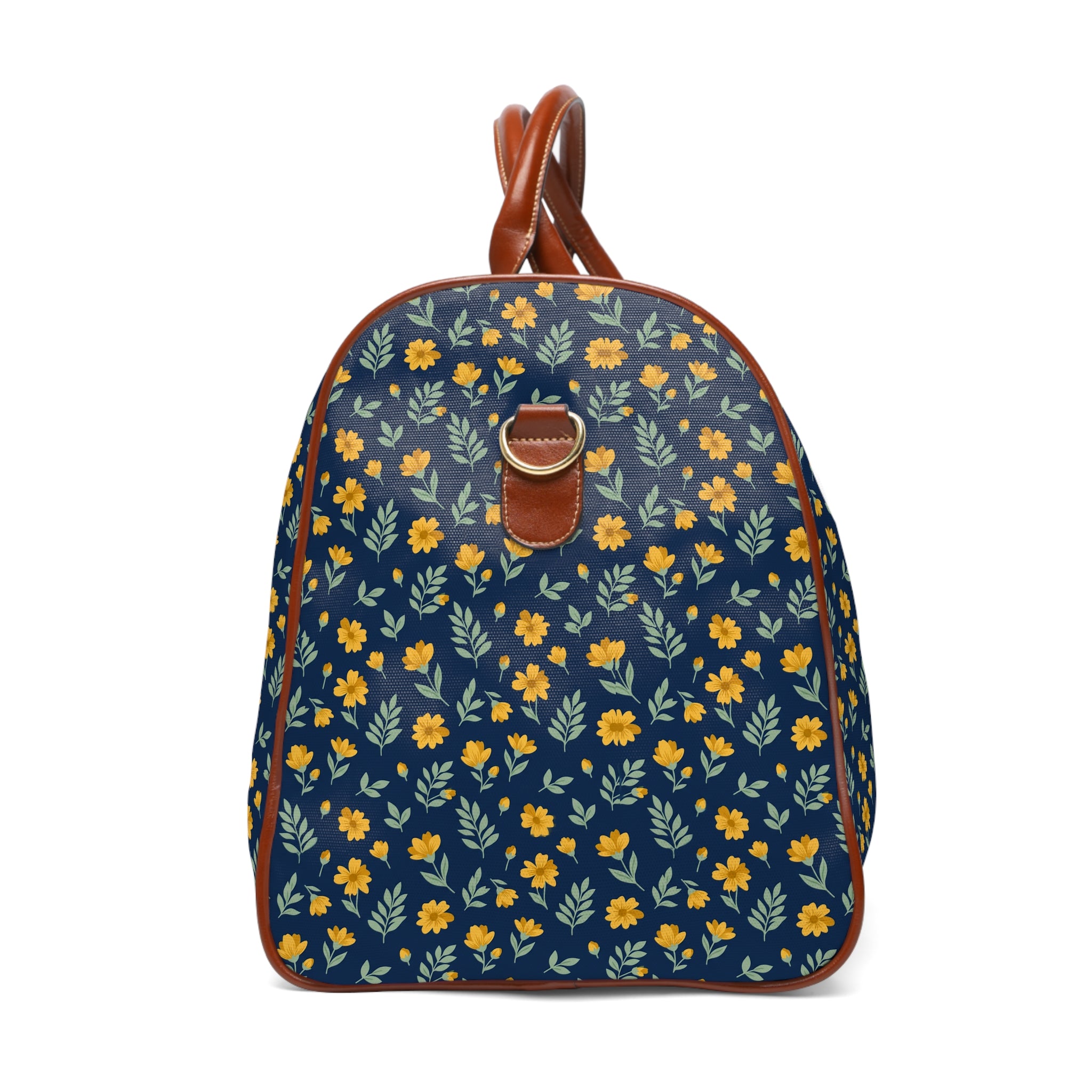 Loches - Navy Gold Wildflower Travel Bag