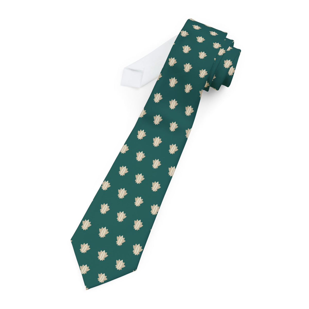 Rorschach Talisman Tie - Teal Cream Lotus Bloom