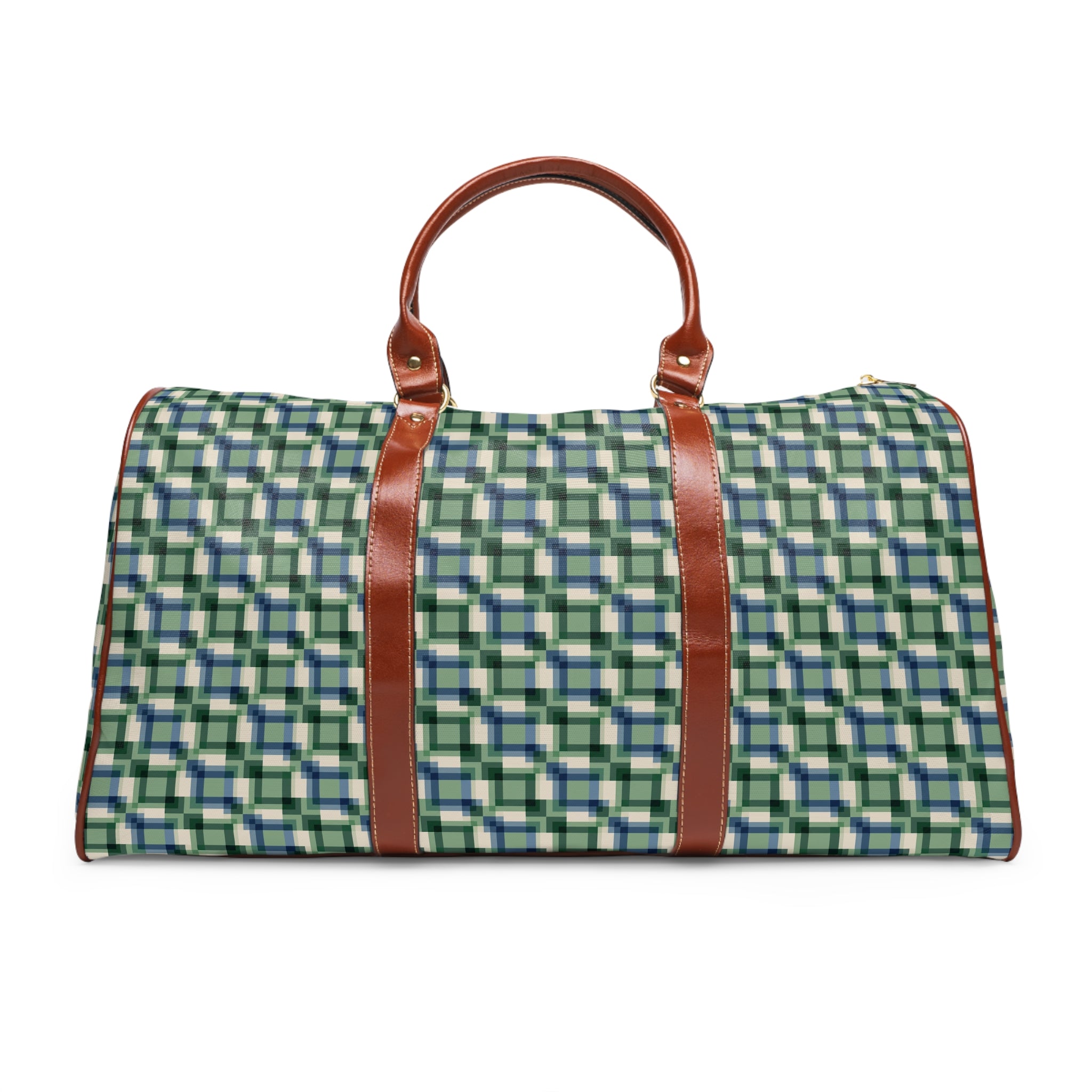 Issigeac - Sage Blue Check Travel Bag