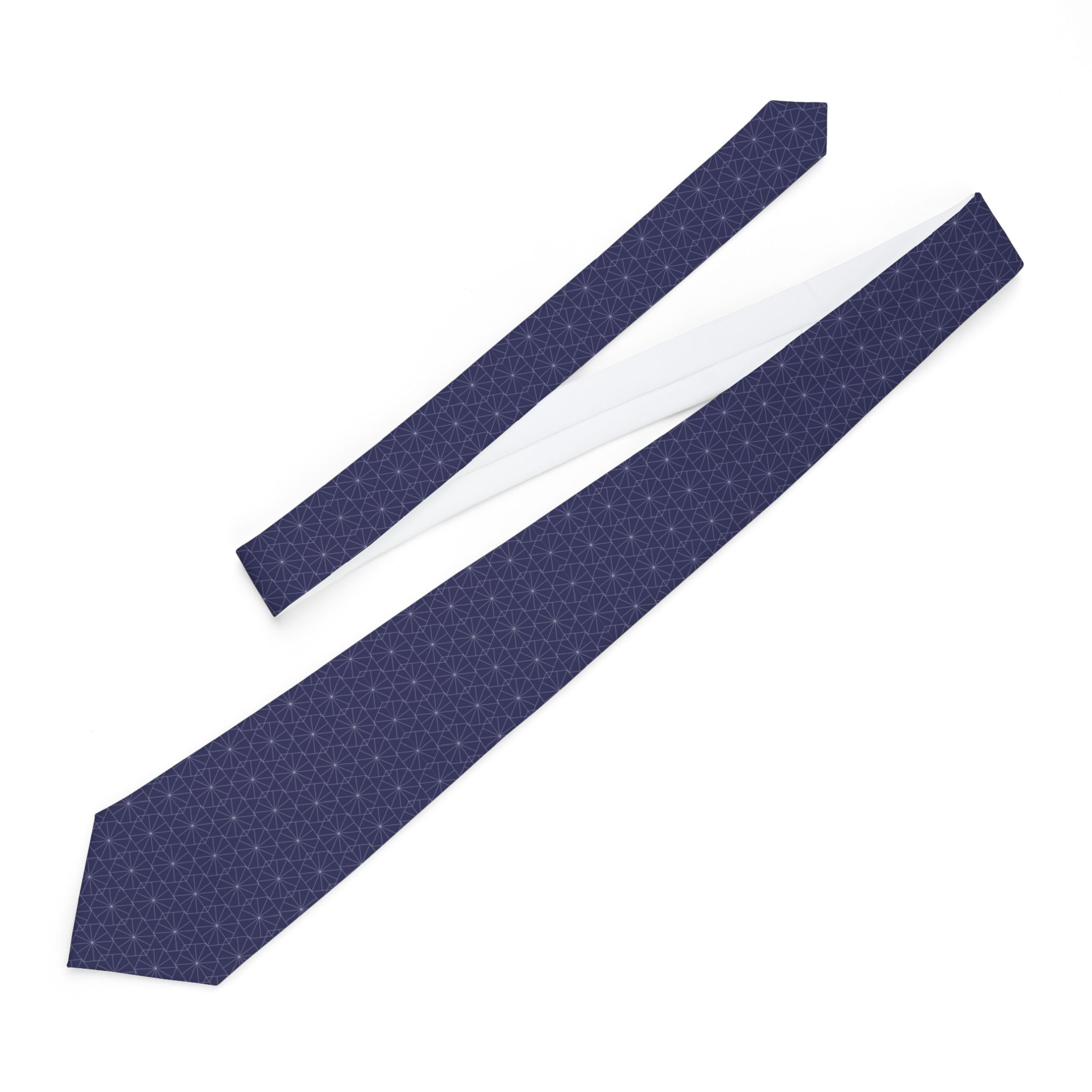 Oppede Talisman Tie - Asanoha Star Indigo