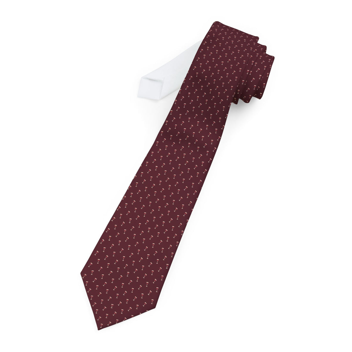 Prato Talisman Tie - Burgundy Wine Glass Toast