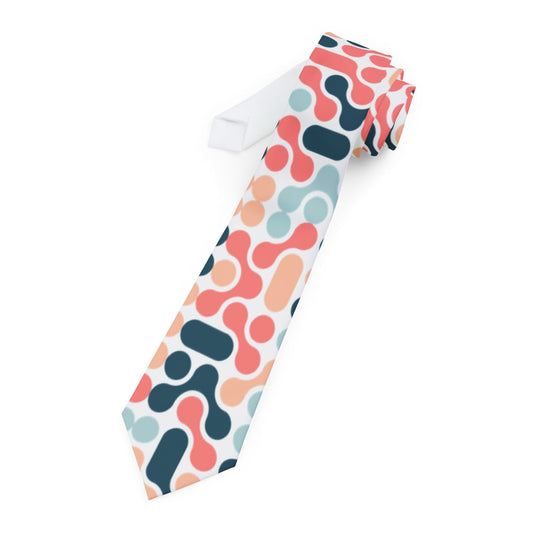 Cárdenas Talisman Tie - Coral Motion Mosaic