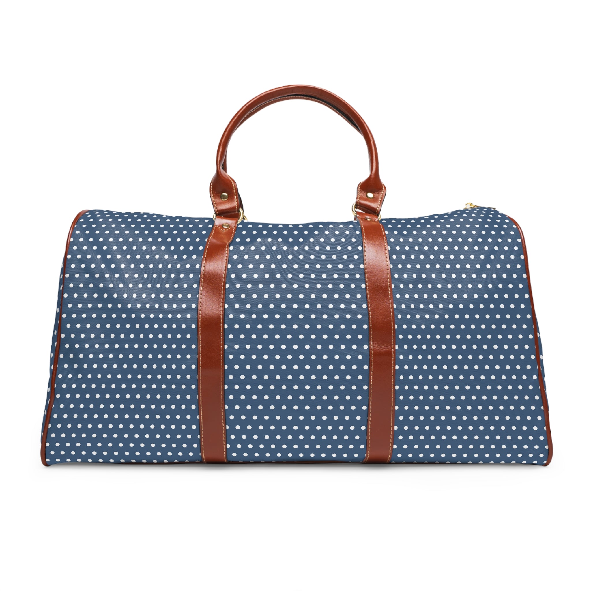 Marsanne - Slate Blue White Pin Dot Travel Bag