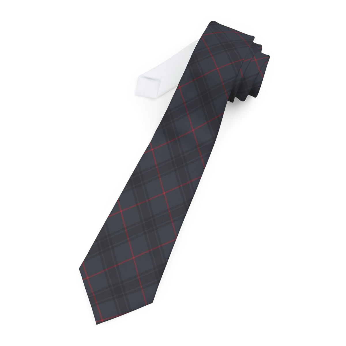 Pelham Satin Edition - Charcoal & Red Heritage Check Tie