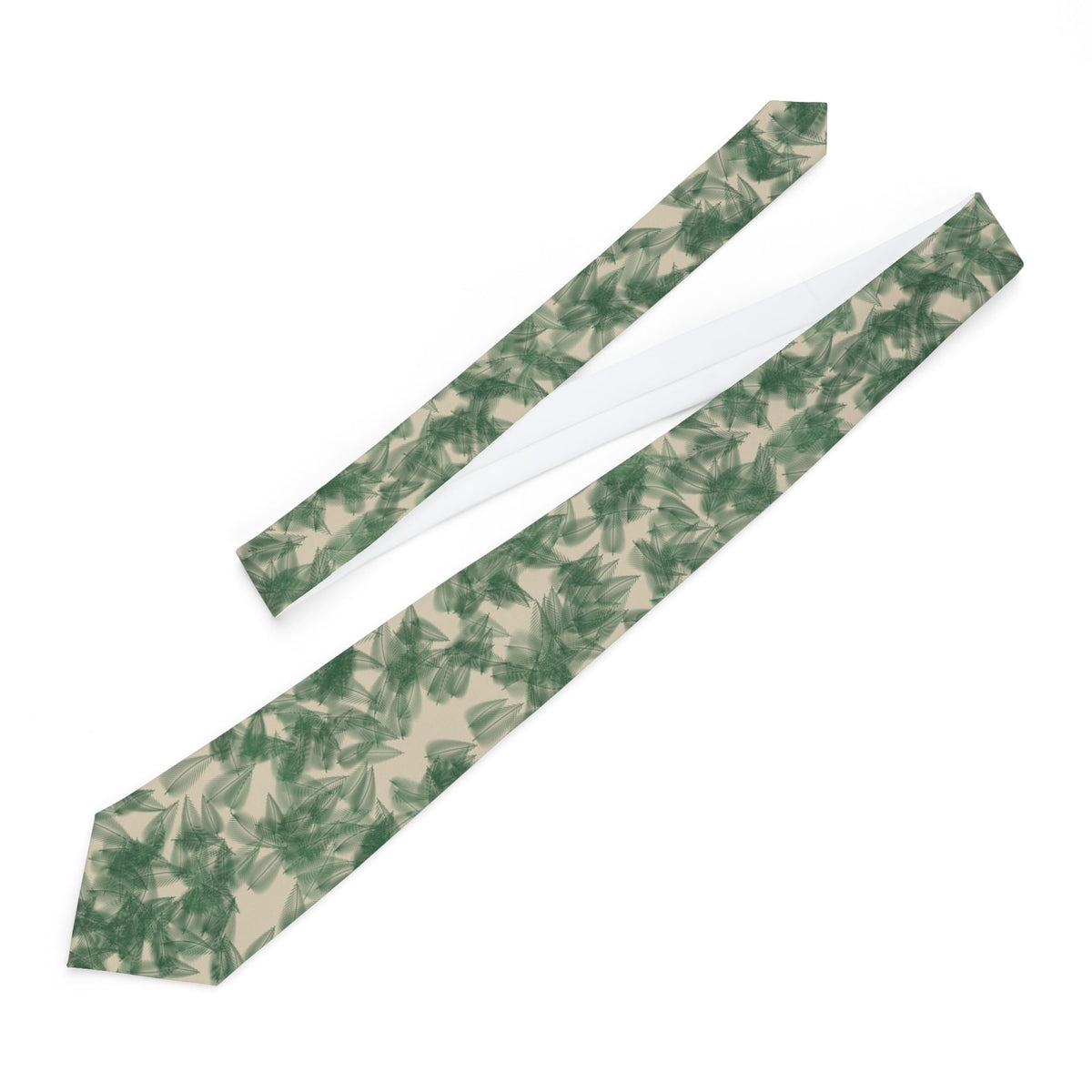 Kaas Satin Edition - Sand & Forest Palm Frond Tie