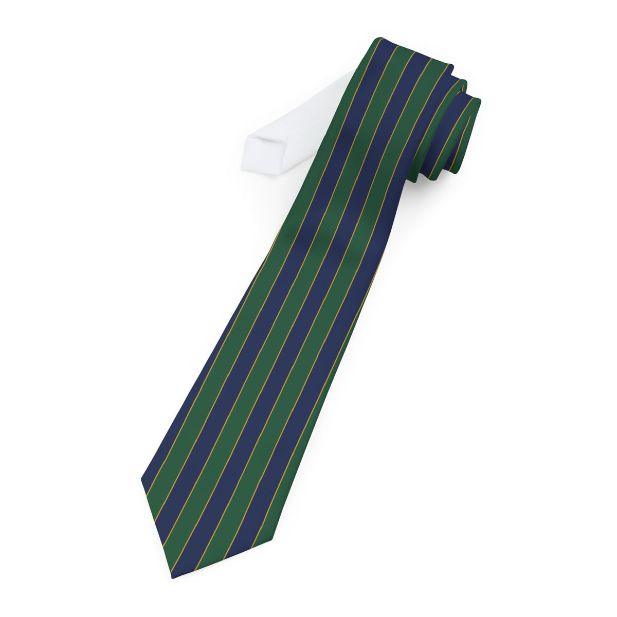 Solms Satin Edition - Green & Navy Guards Stripe Tie