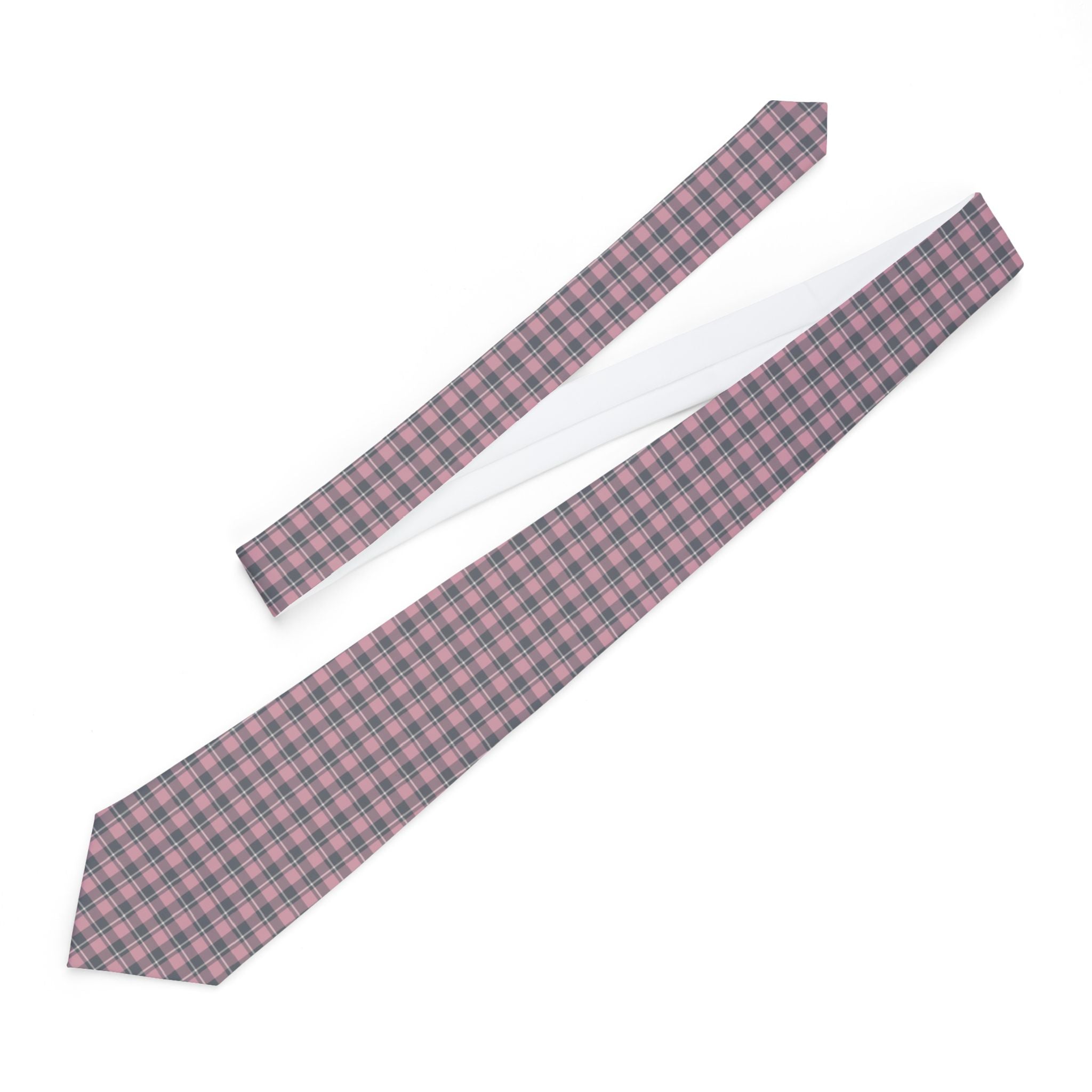 Zuoz Talisman Tie - Rose Gray Tartan