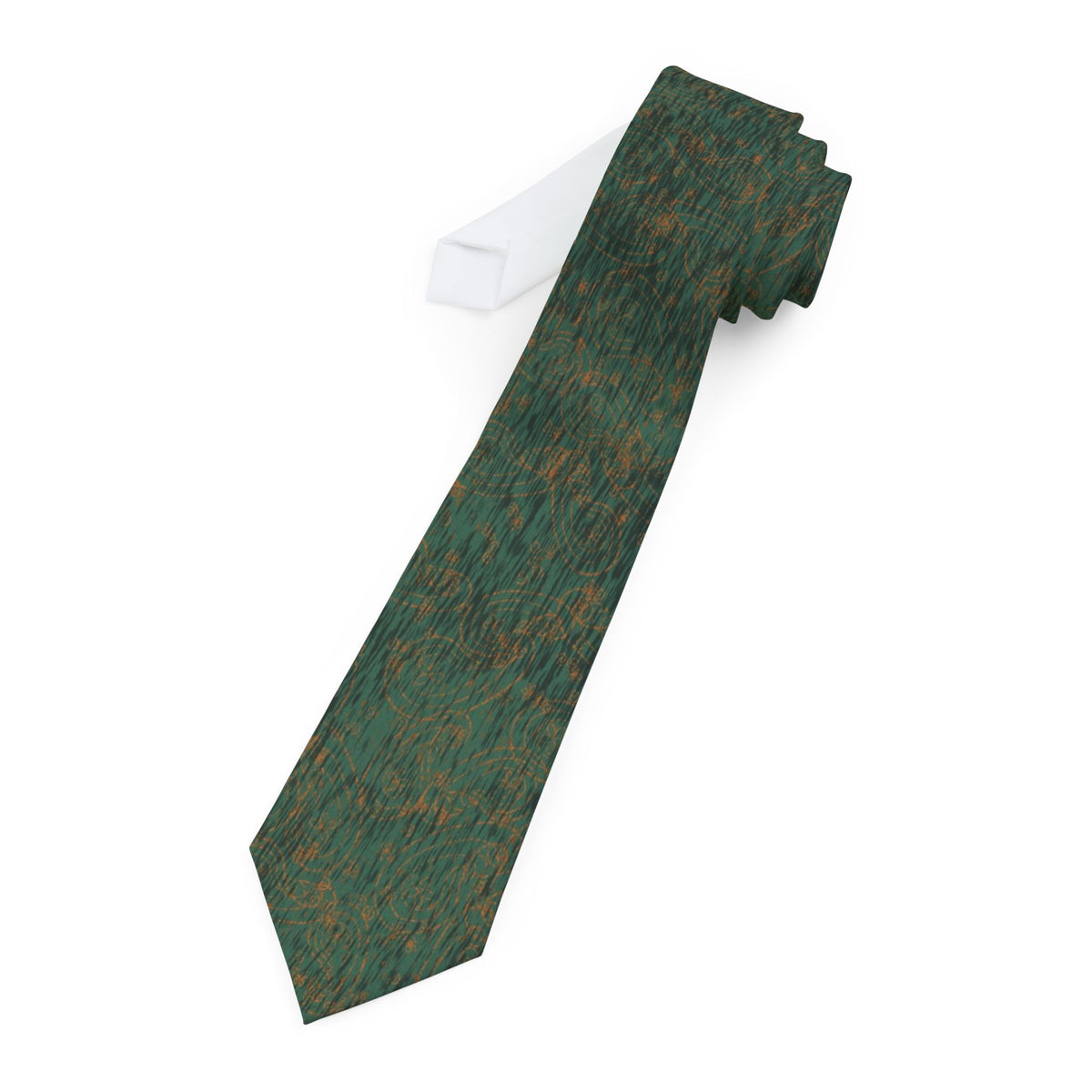 Rosenberg Satin Edition - Forest & Copper Strie Paisley Tie