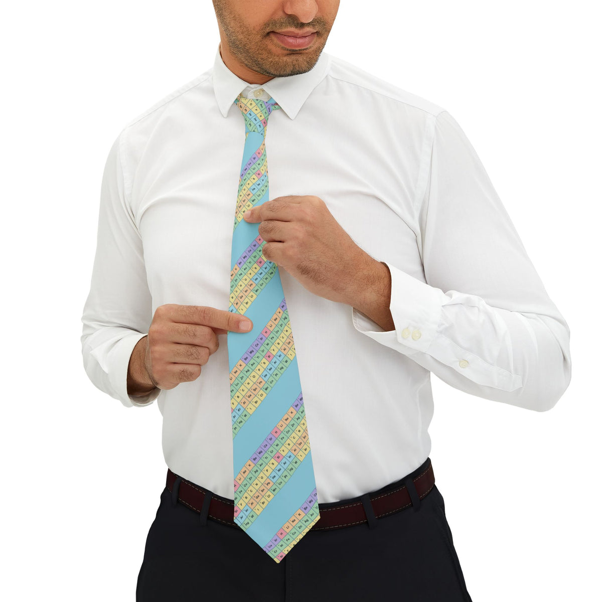 Knuth Satin Edition - Aqua & Pastel Periodic Table Tie