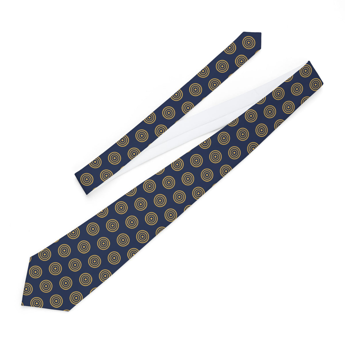 Nesslau Talisman Tie - Navy Gold Bullseye Circles
