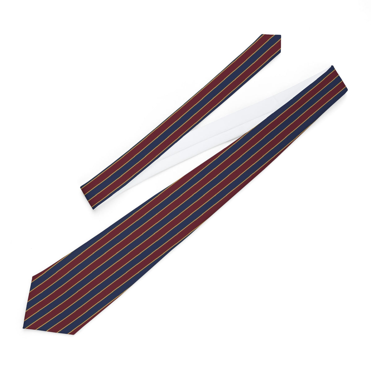 Solms Satin Edition - Navy & Burgundy Guards Stripe Tie