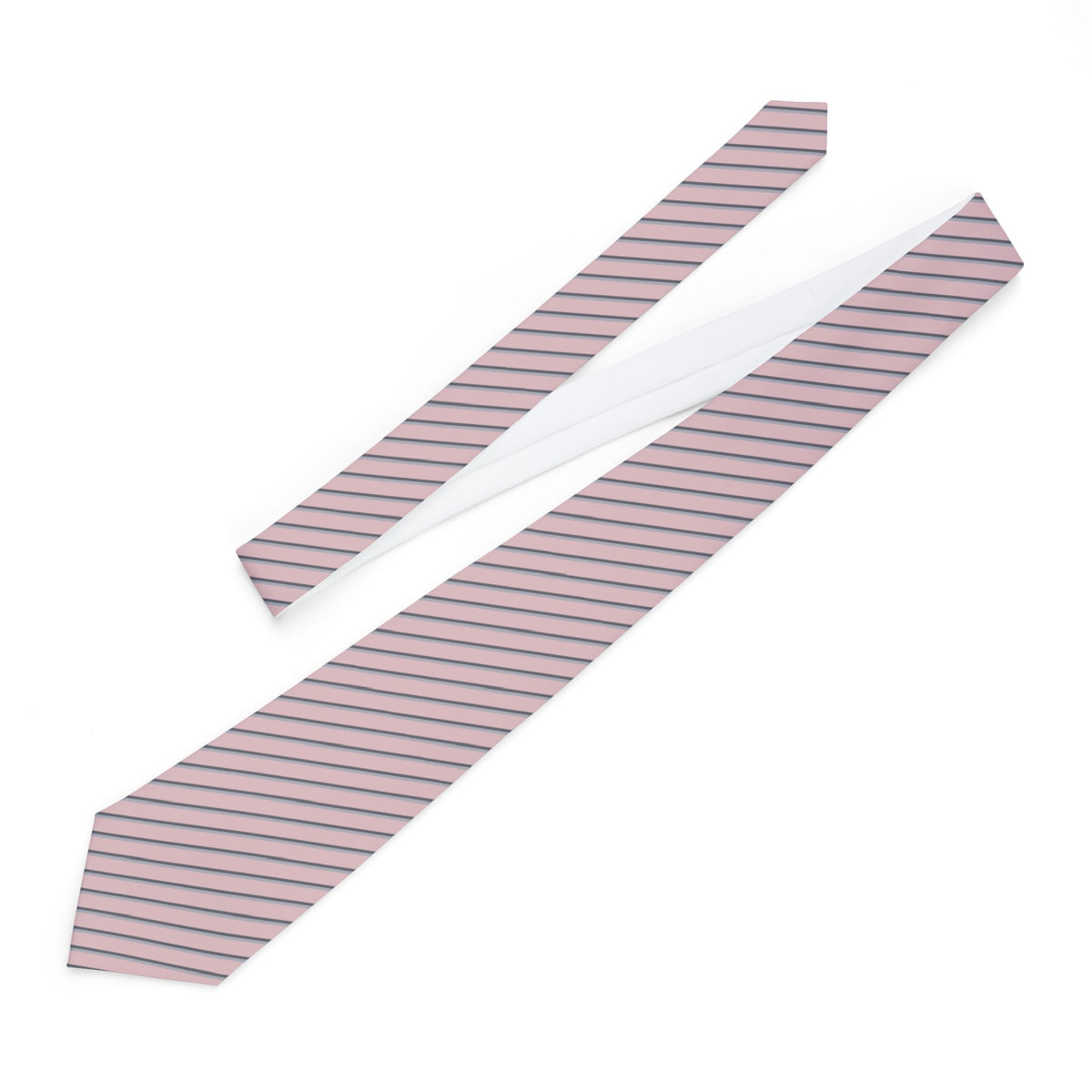 Gordola Talisman Tie - Blush Gray Shadow Stripe
