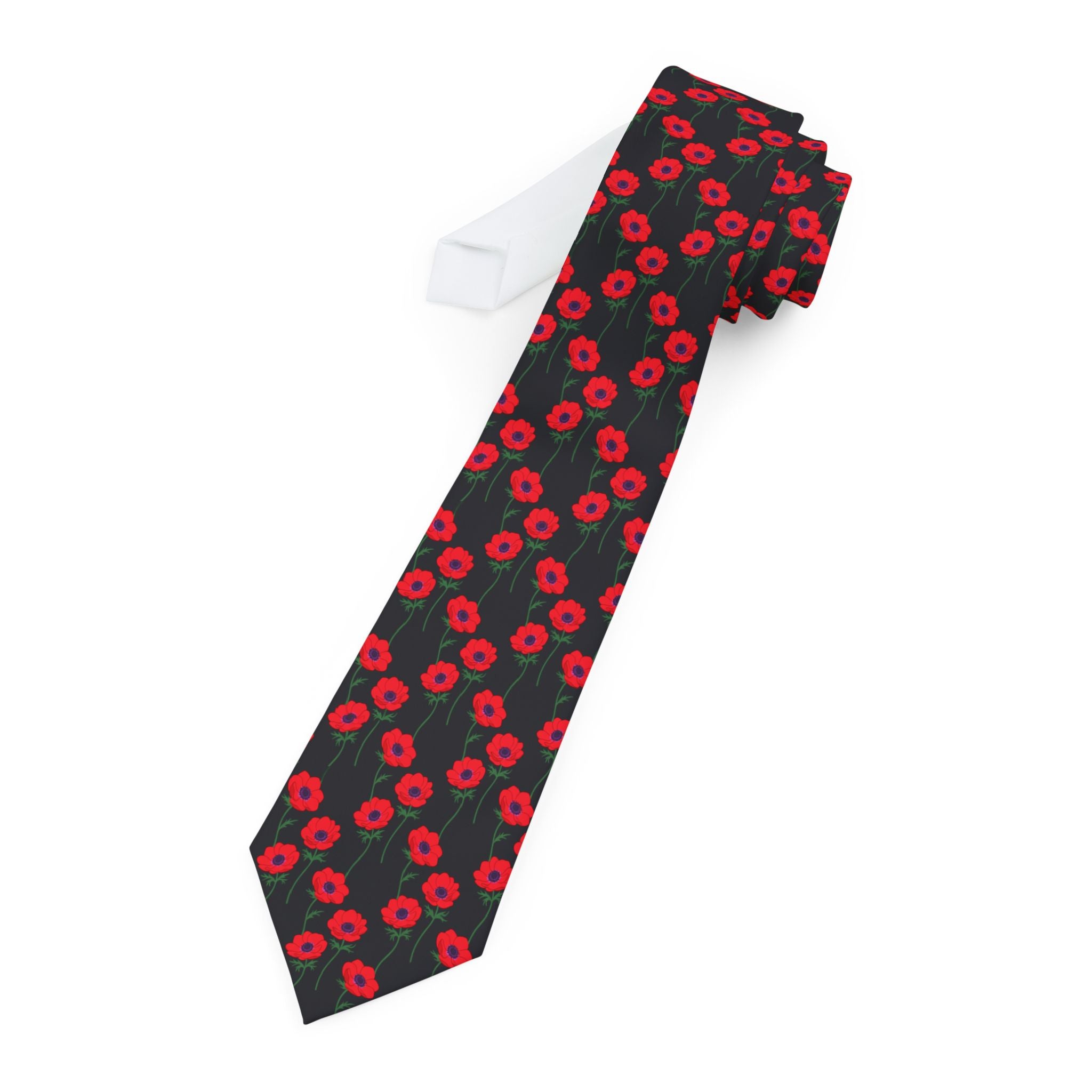 Chinon Talisman Tie - Scarlet Anemone Night