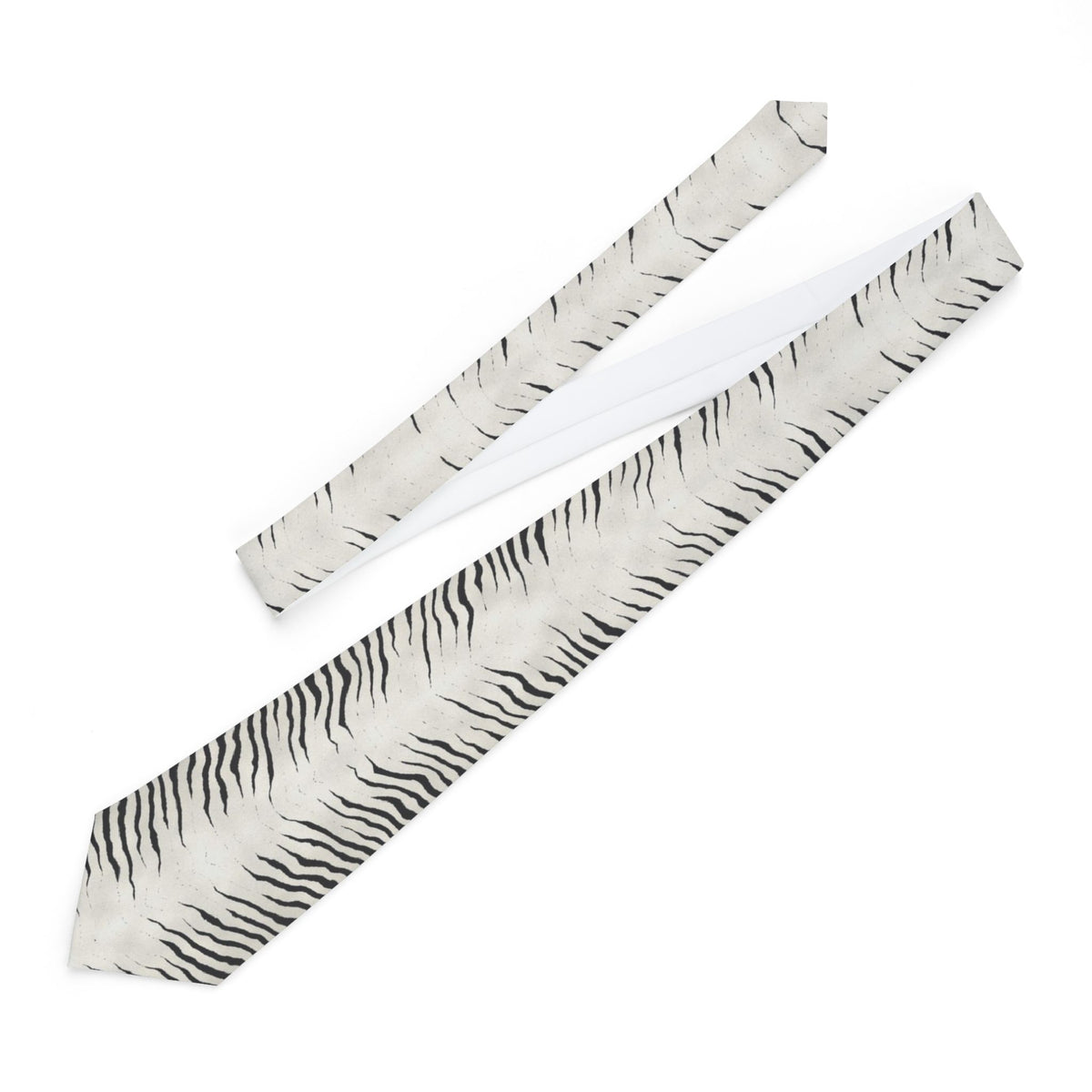 Herberstein Satin Edition - White & Black Tiger Stripe Tie