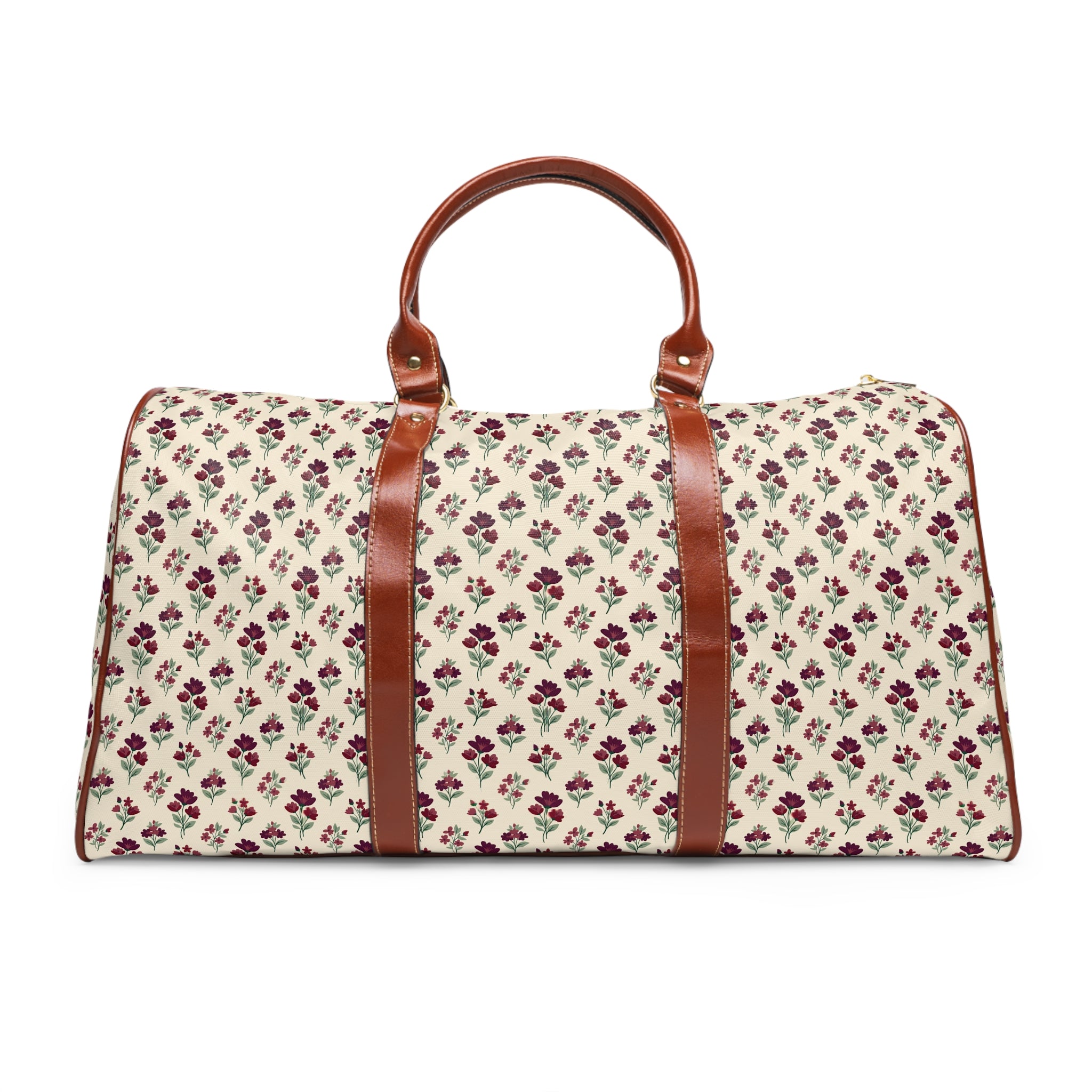 Ashdown - Cream Burgundy Posy Travel Bag