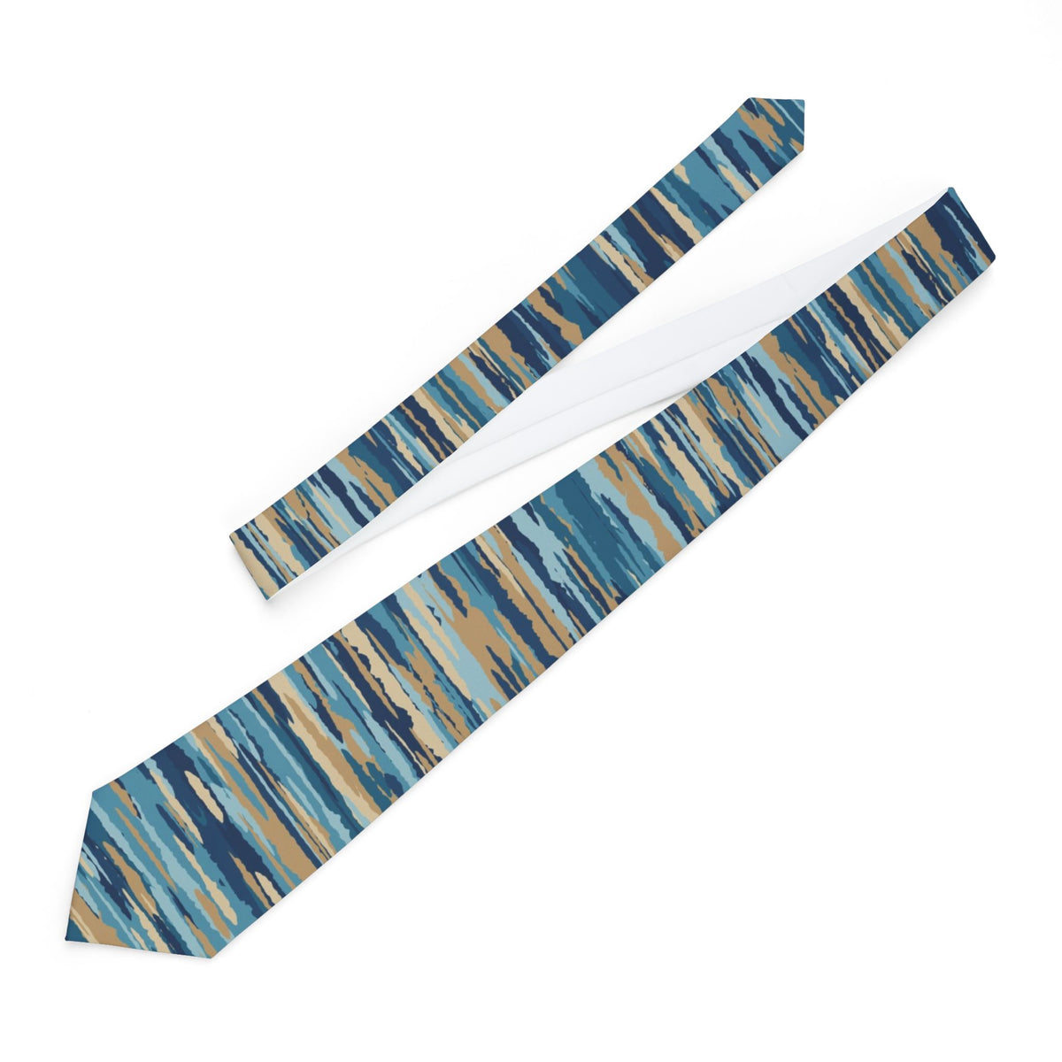 Bernstorff Satin Edition - Ocean Blue & Sand Painted Horizon Tie