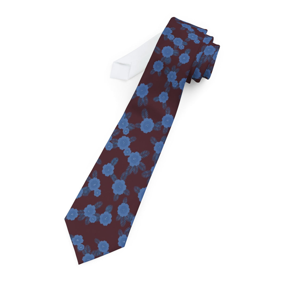 Gassion Satin Edition - Burgundy & Blue Floral Tie