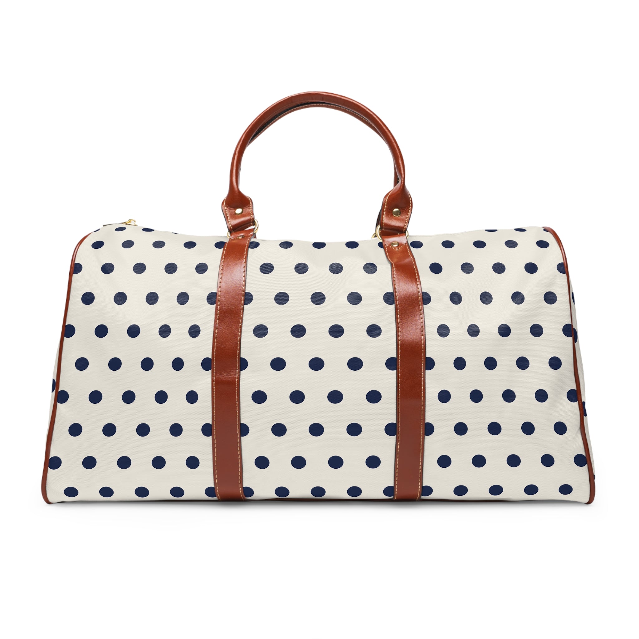 Lucca - Ivory Navy Bold Dot Travel Bag